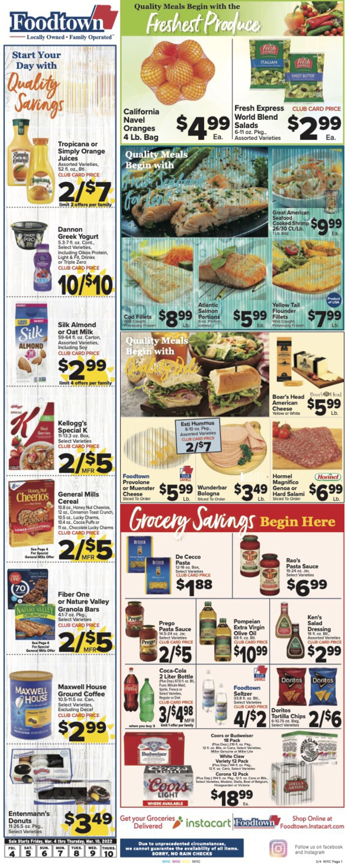 Foodtown Ad from 03/04/2022