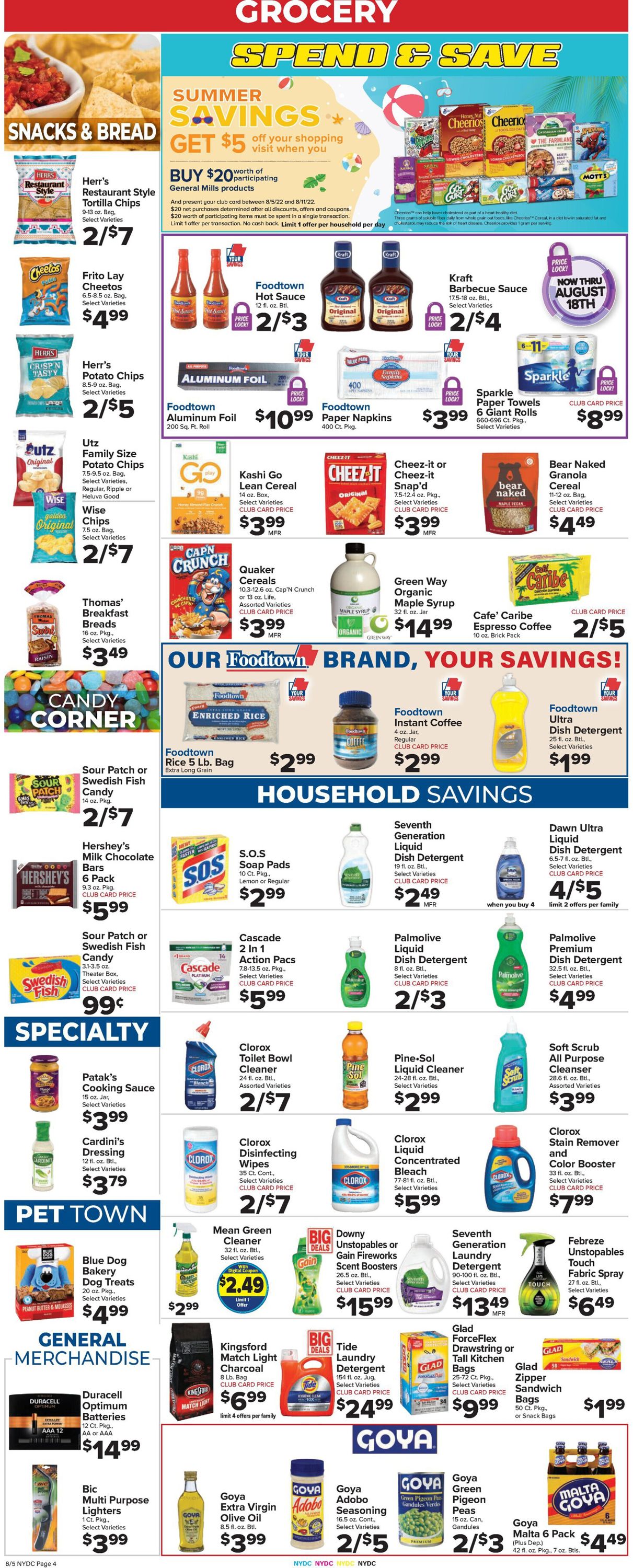 Foodtown Ad from 08/05/2022