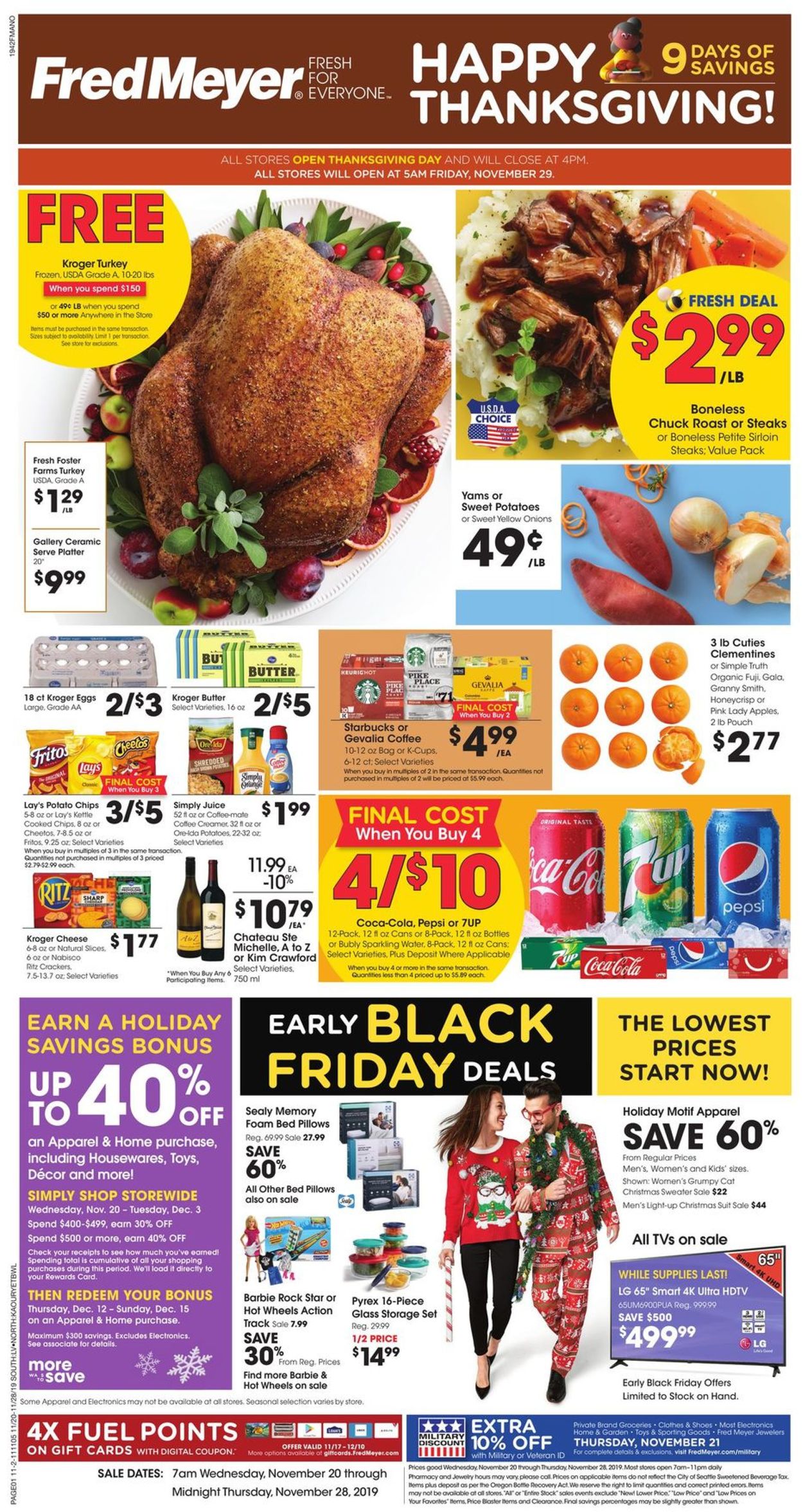 Fred Meyer Ad from 11/19/2019