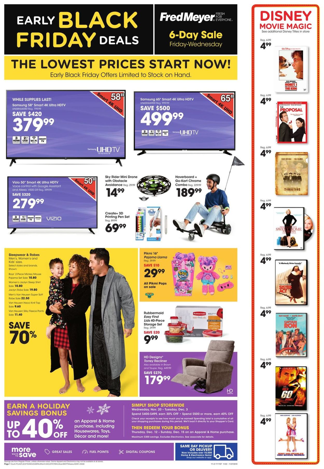 Fred Meyer Ad from 11/20/2019