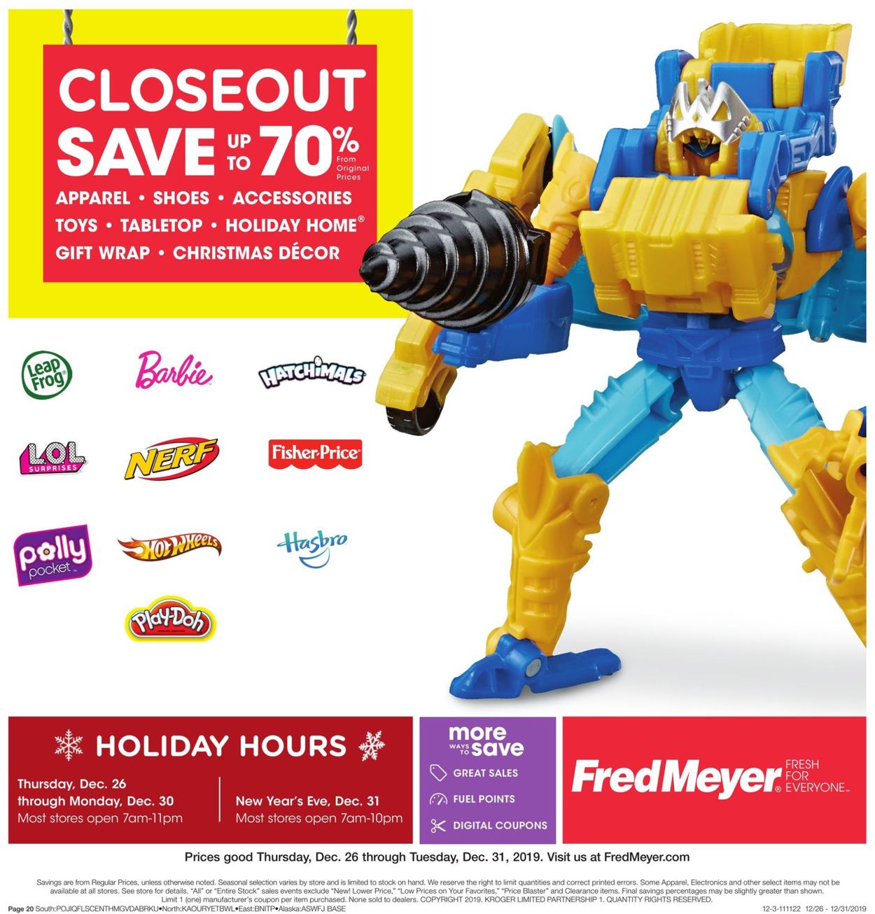 Fred Meyer Ad from 12/26/2019