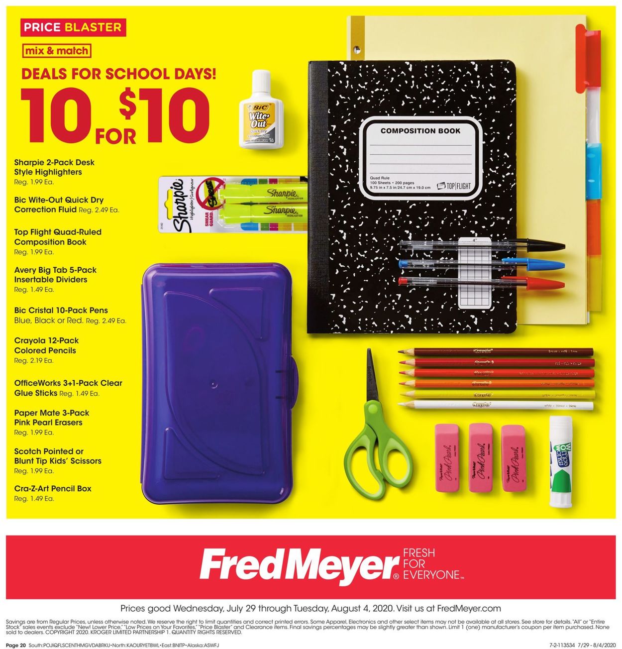 Fred Meyer Ad from 07/29/2020