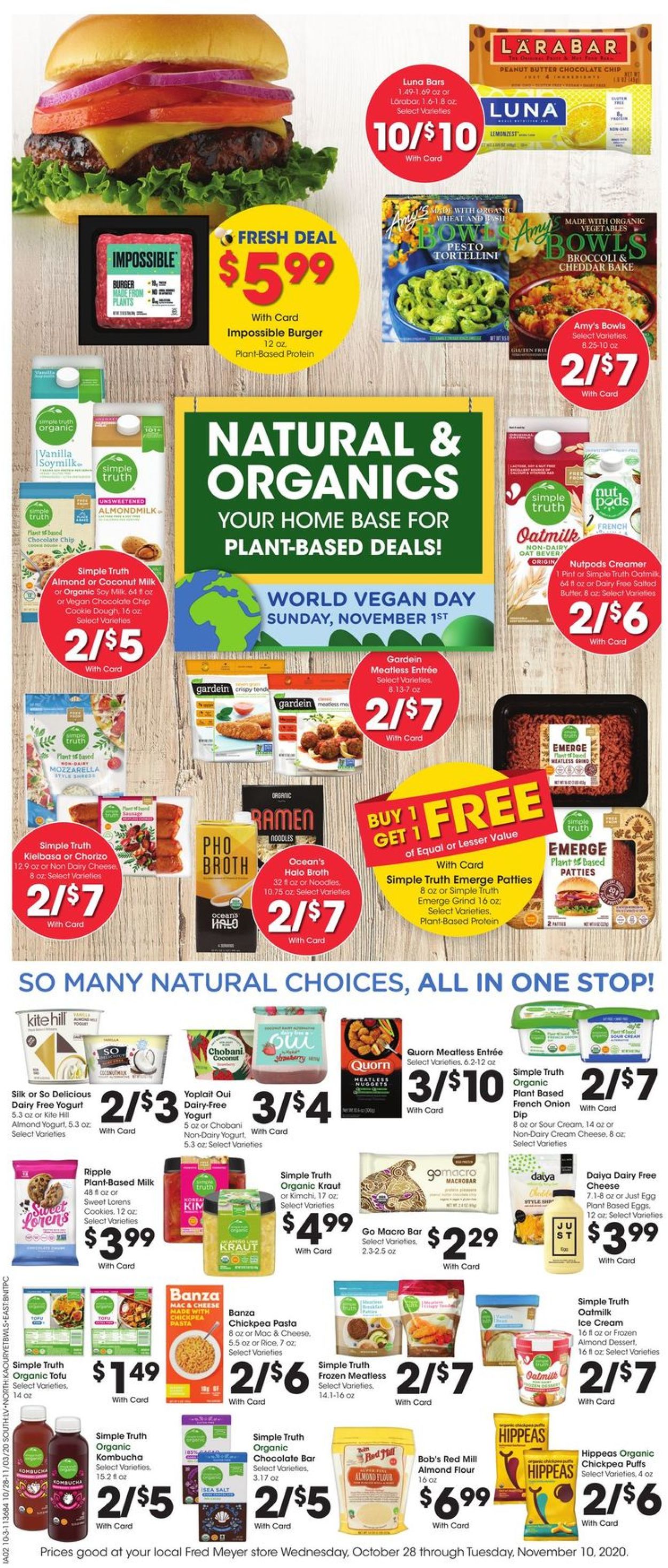 Fred Meyer Ad from 10/28/2020