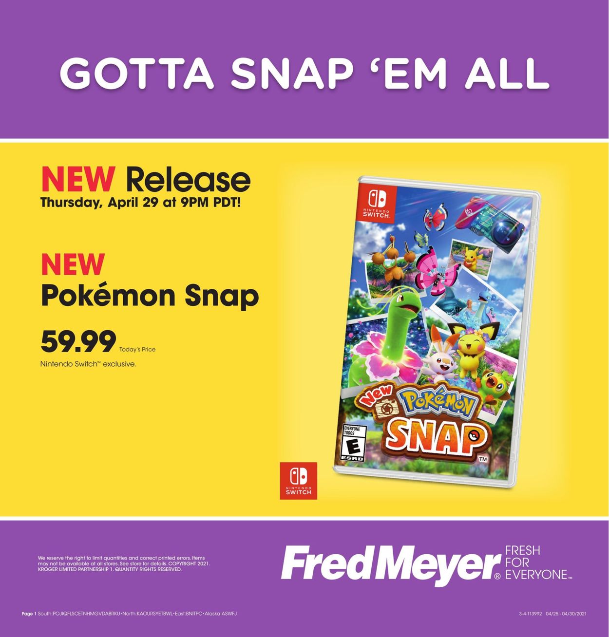 Fred Meyer Ad from 04/25/2021