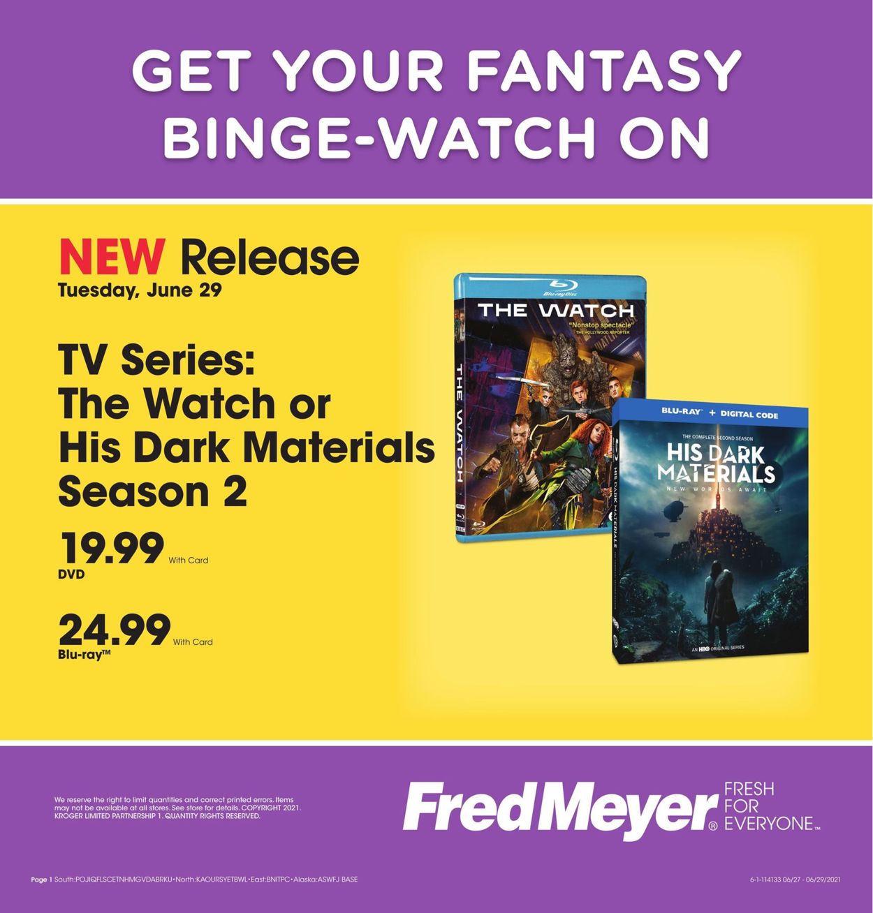 Fred Meyer Ad from 06/27/2021