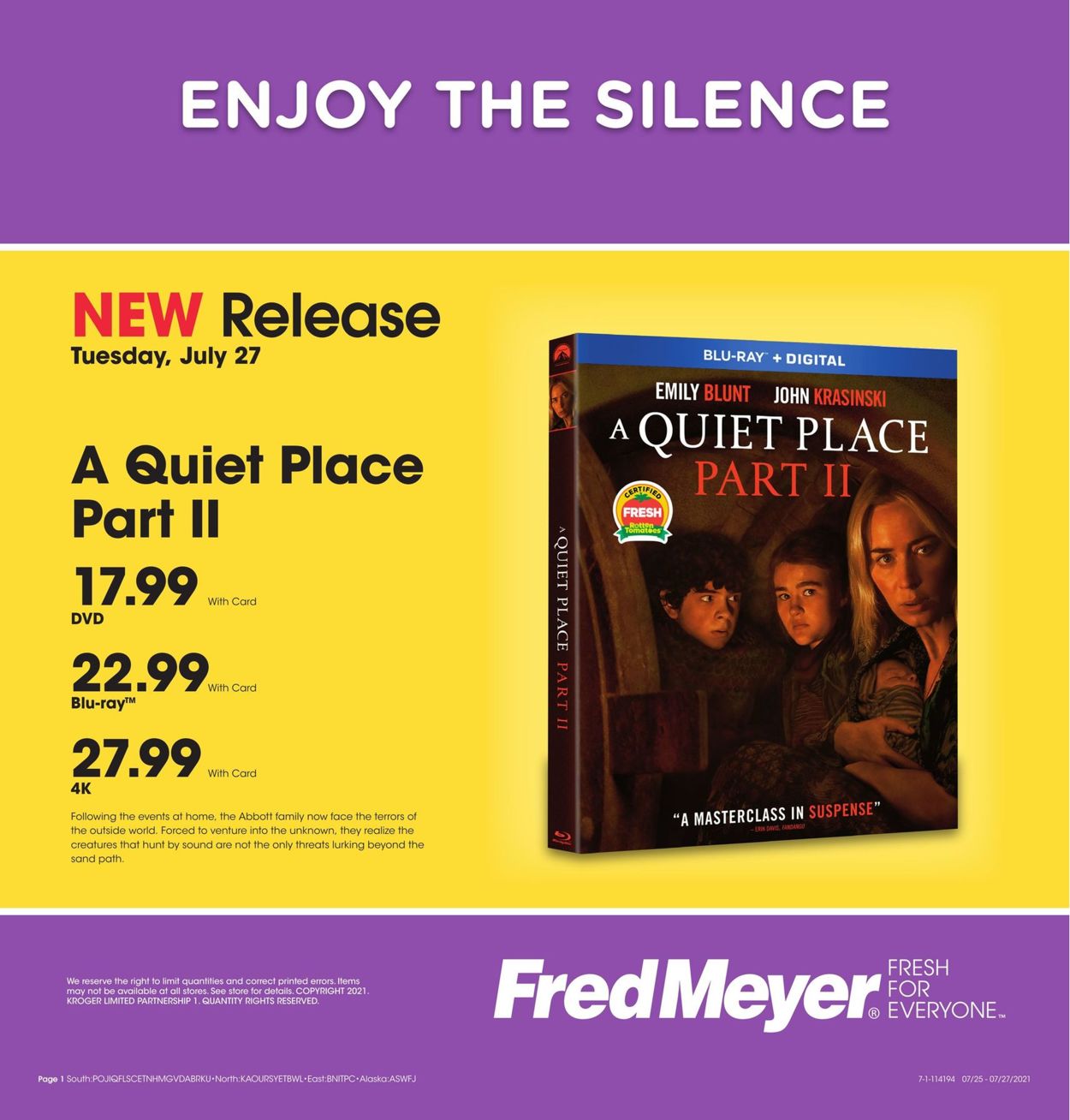 Fred Meyer Ad from 07/25/2021