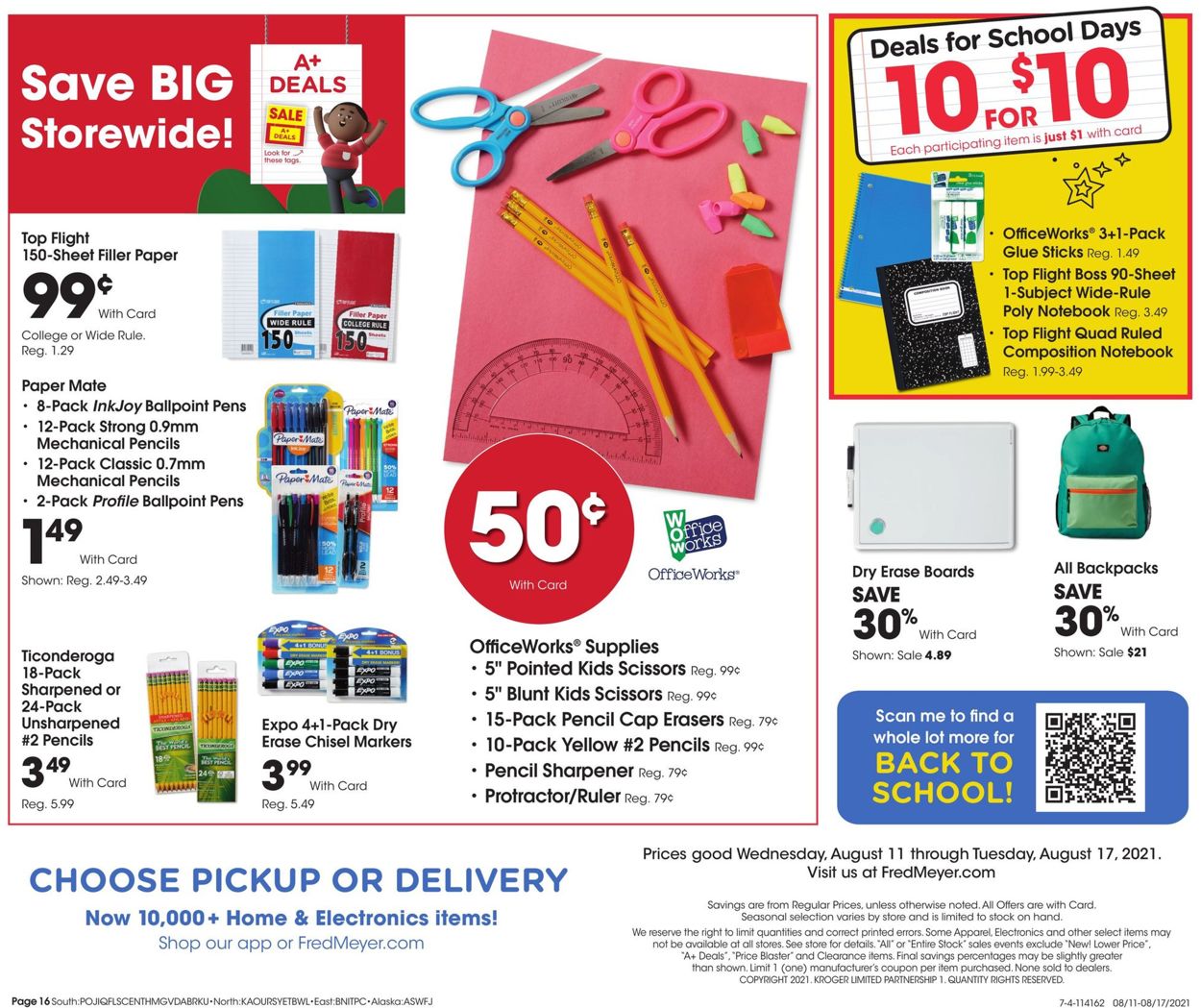 Fred Meyer Ad from 08/11/2021