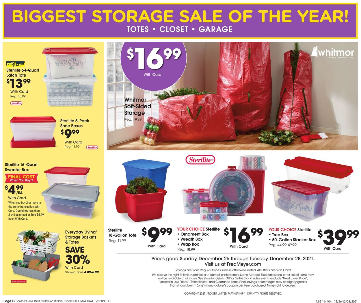 Fred Meyer Ad from 12/26/2021
