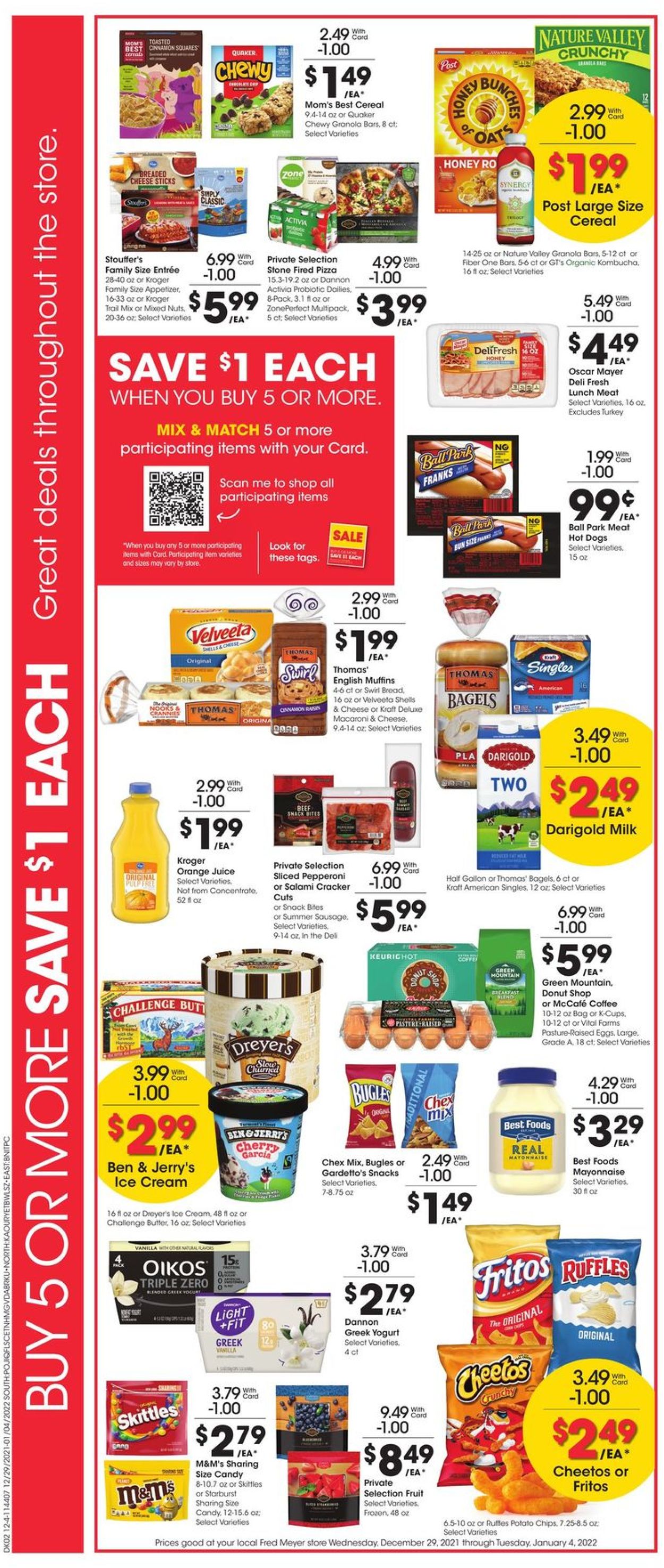 Fred Meyer Ad from 12/29/2021