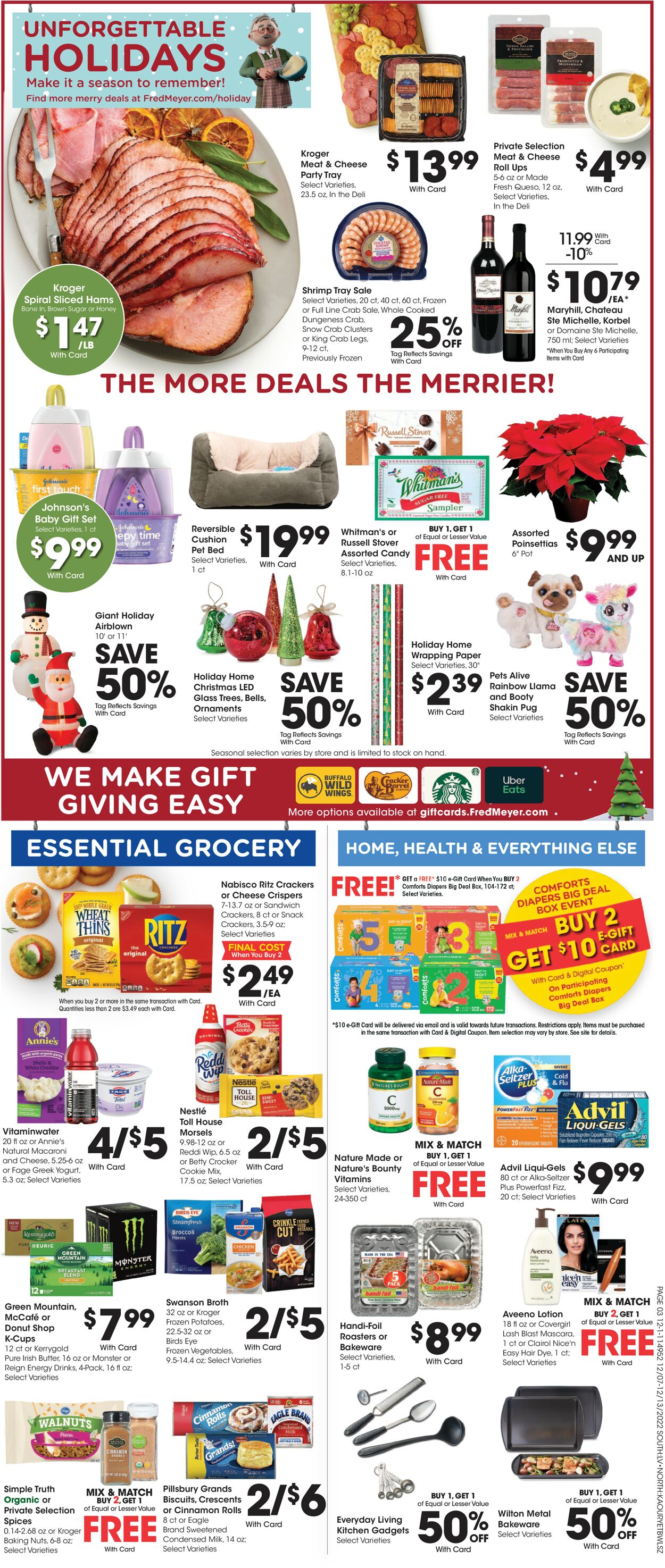Fred Meyer Ad from 12/07/2022