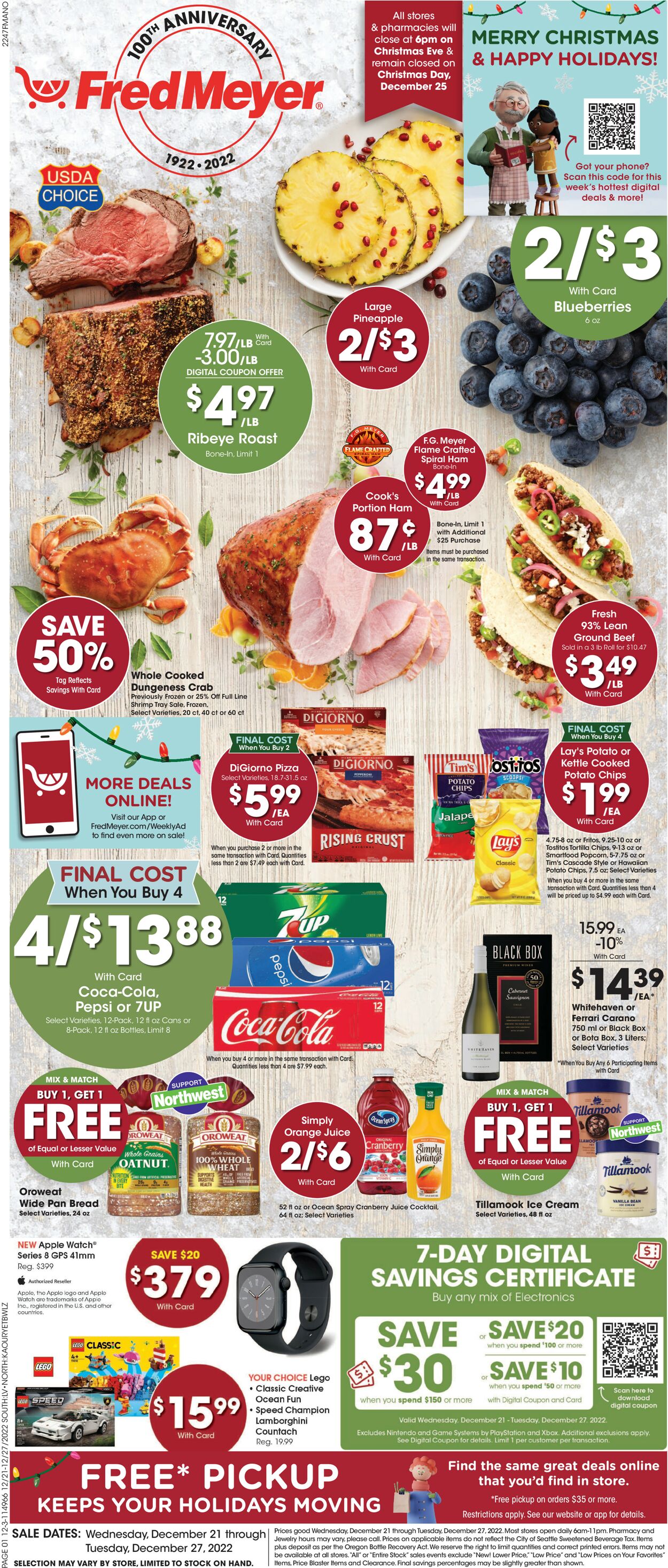 Fred Meyer Ad from 12/21/2022