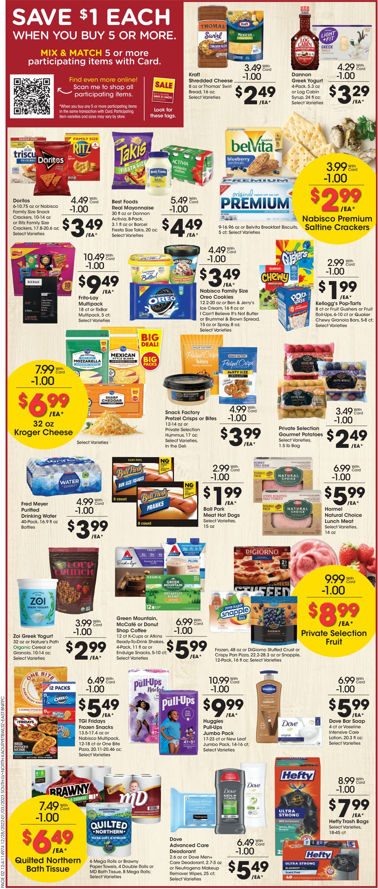 Fred Meyer Ad from 12/28/2022