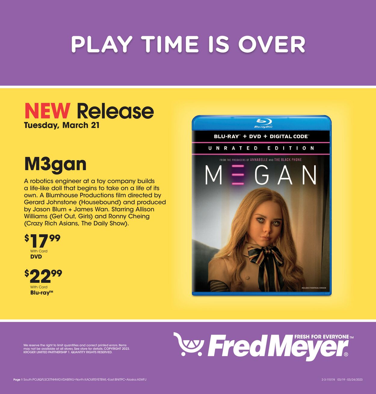 Fred Meyer Ad from 03/19/2023