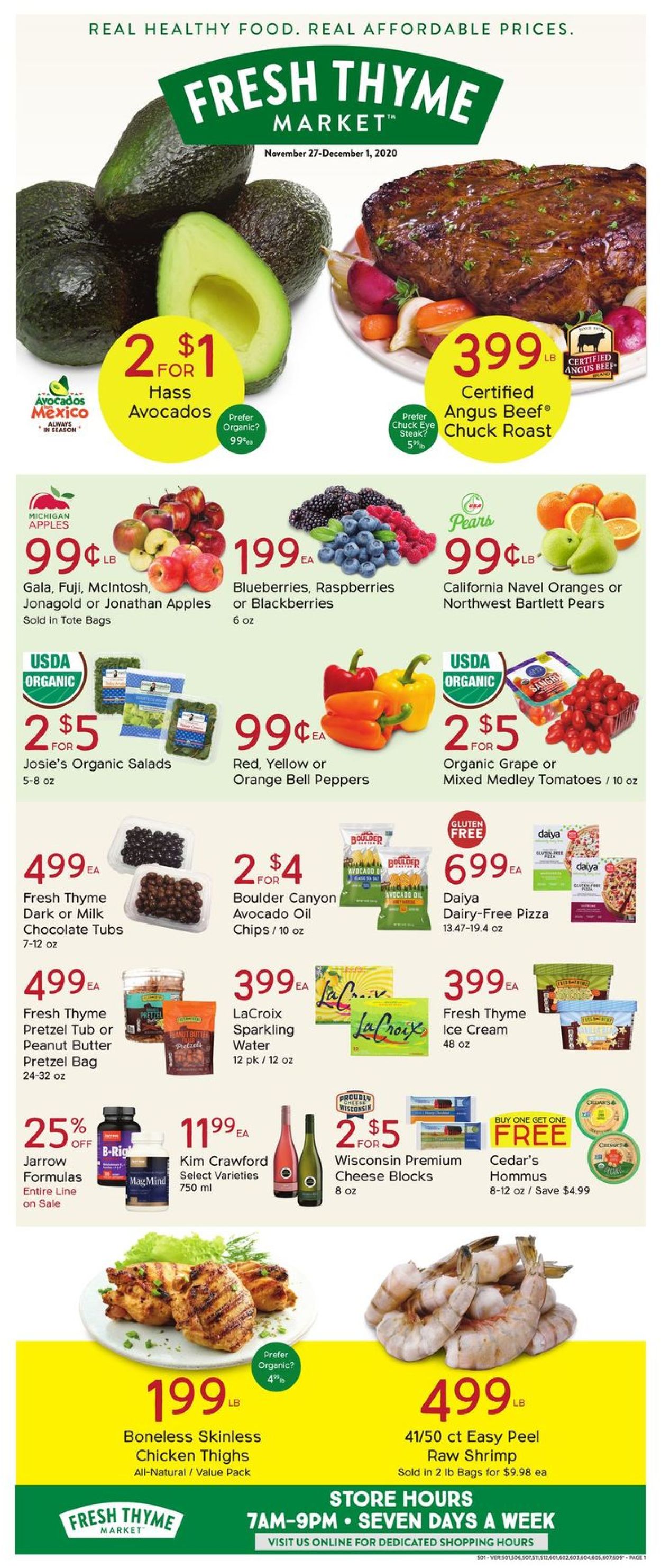 Fresh Thyme Ad from 11/27/2020