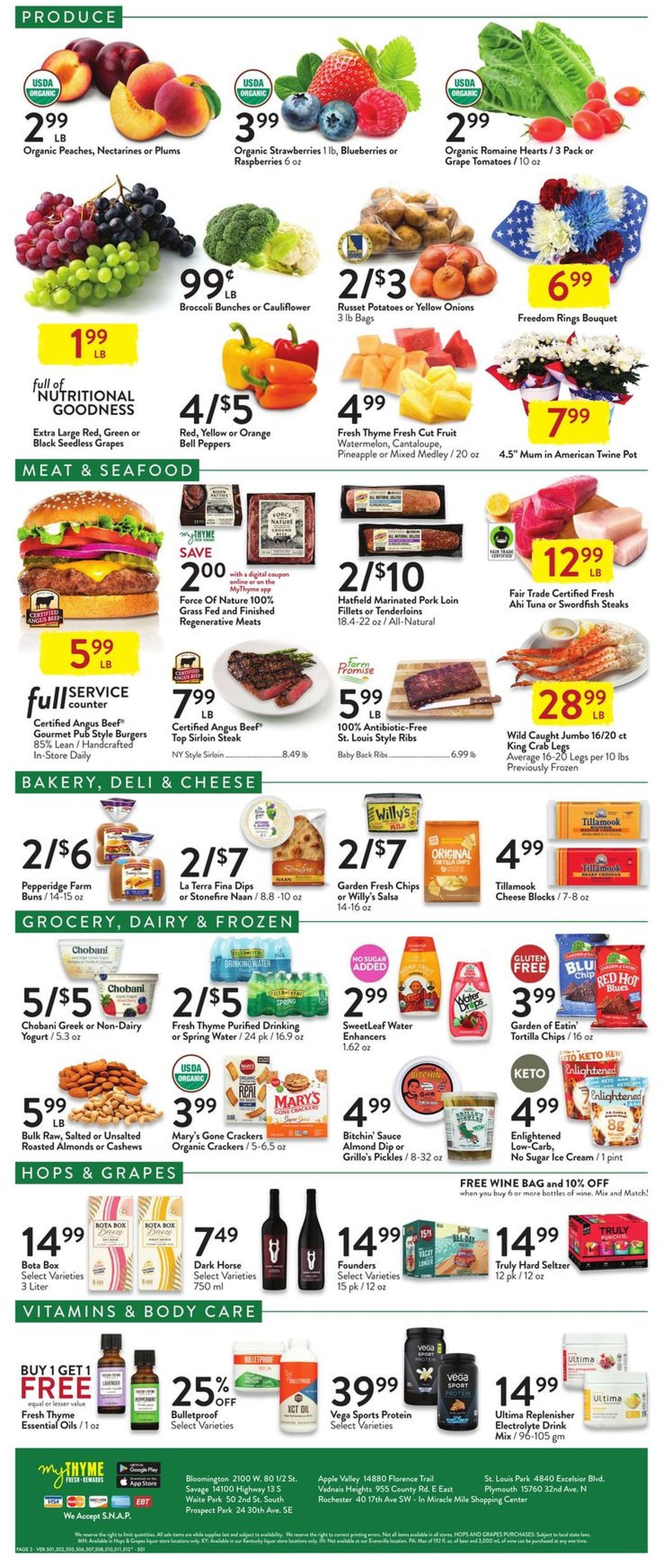 Fresh Thyme Ad from 06/30/2021