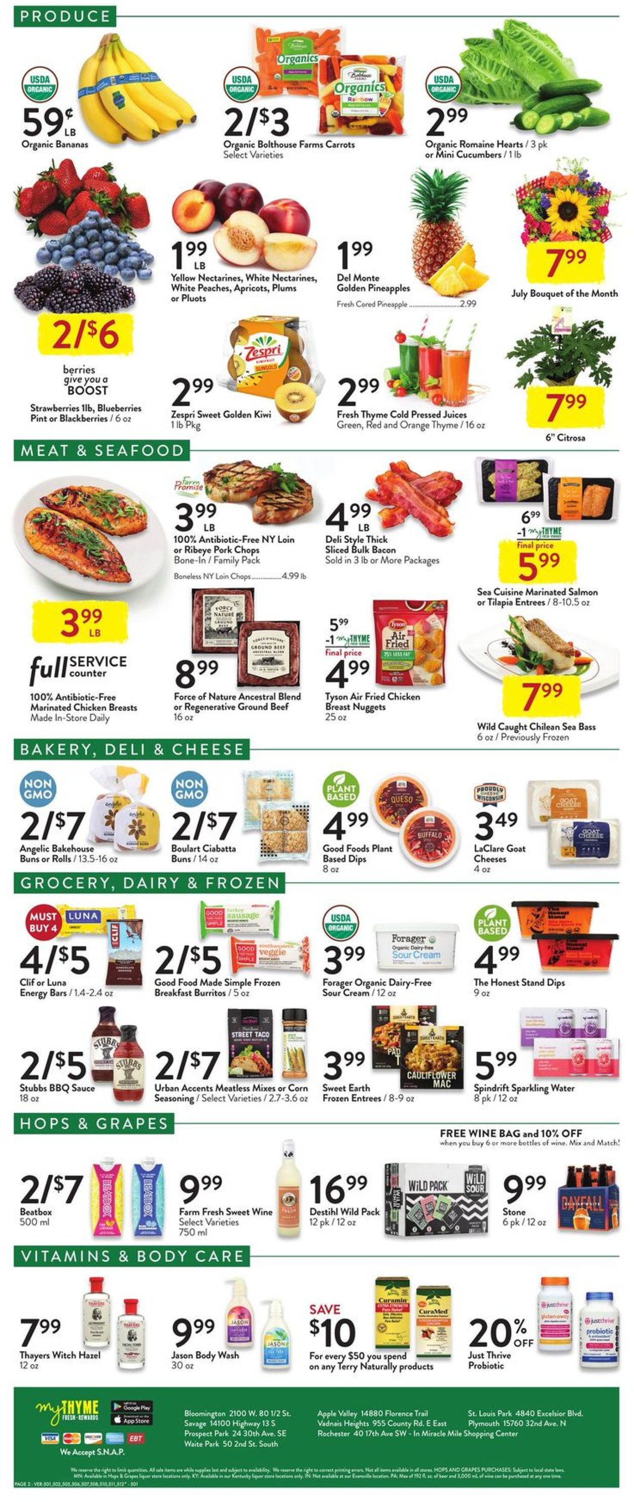 Fresh Thyme Ad from 07/07/2021