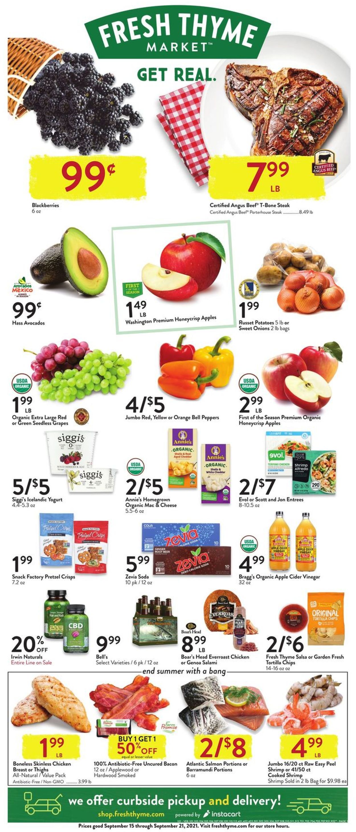 Fresh Thyme Ad from 09/15/2021