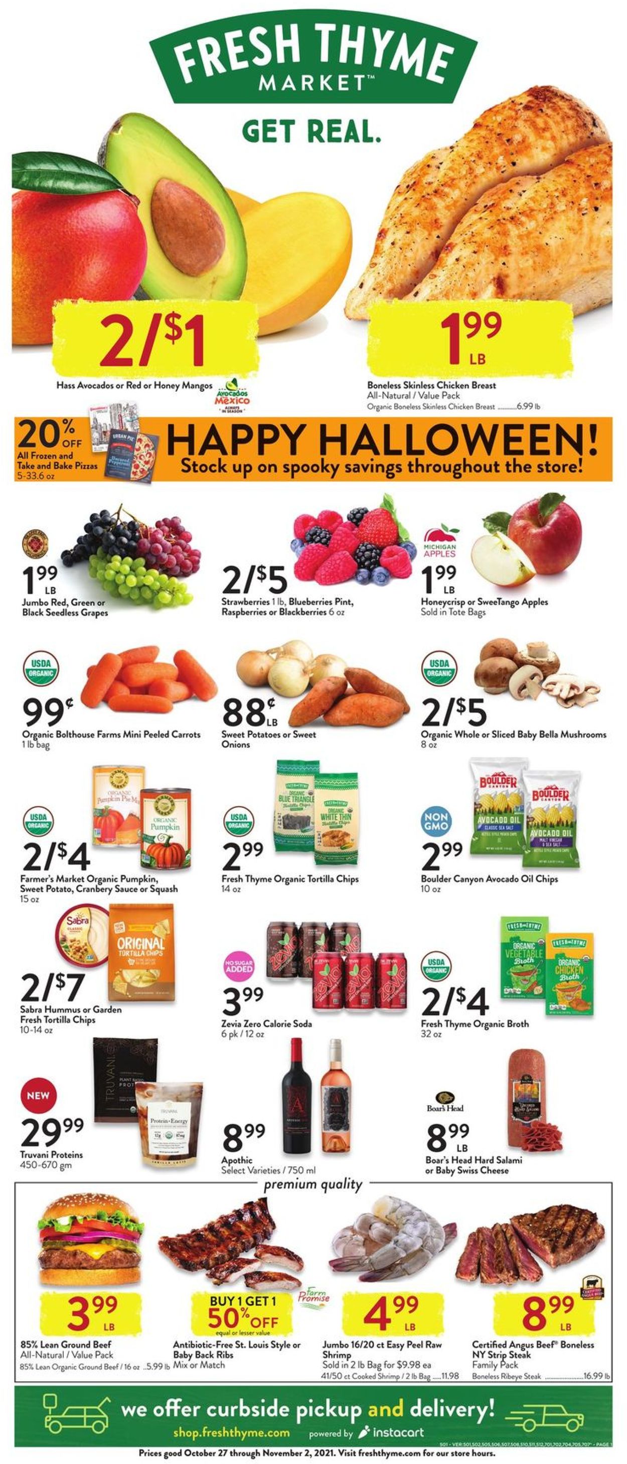 Fresh Thyme Ad from 10/27/2021
