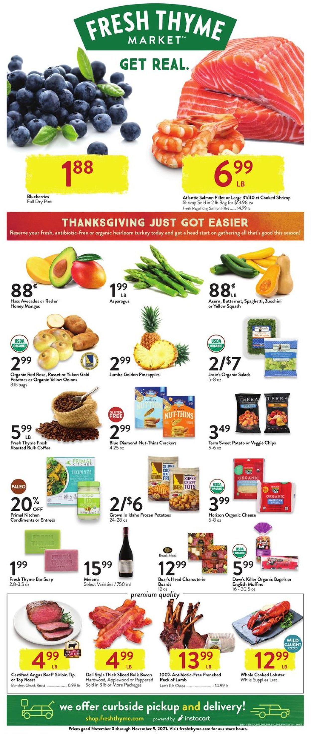 Fresh Thyme Ad from 11/03/2021