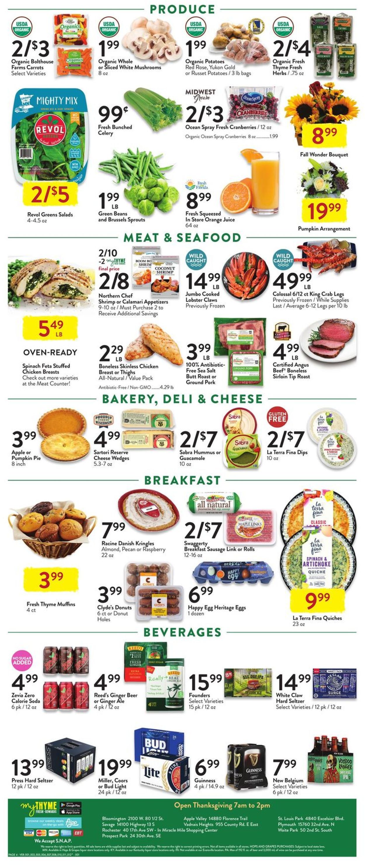 Fresh Thyme Ad from 11/17/2021