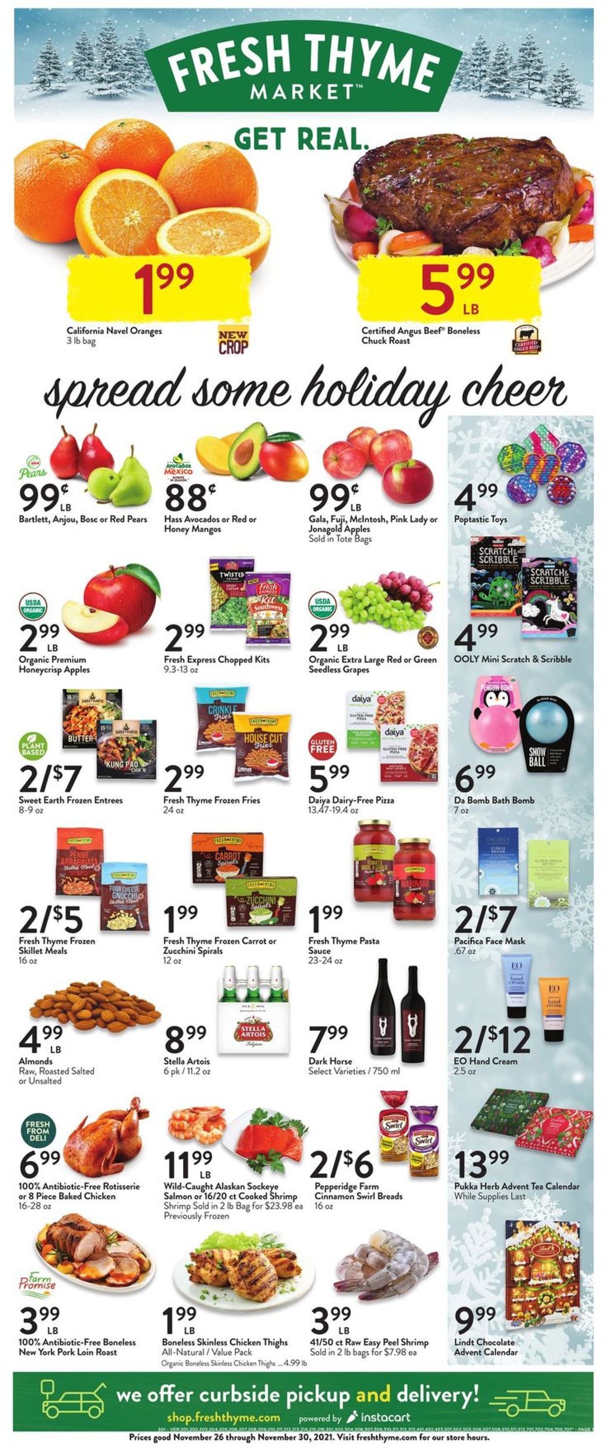 Fresh Thyme Ad from 11/26/2021