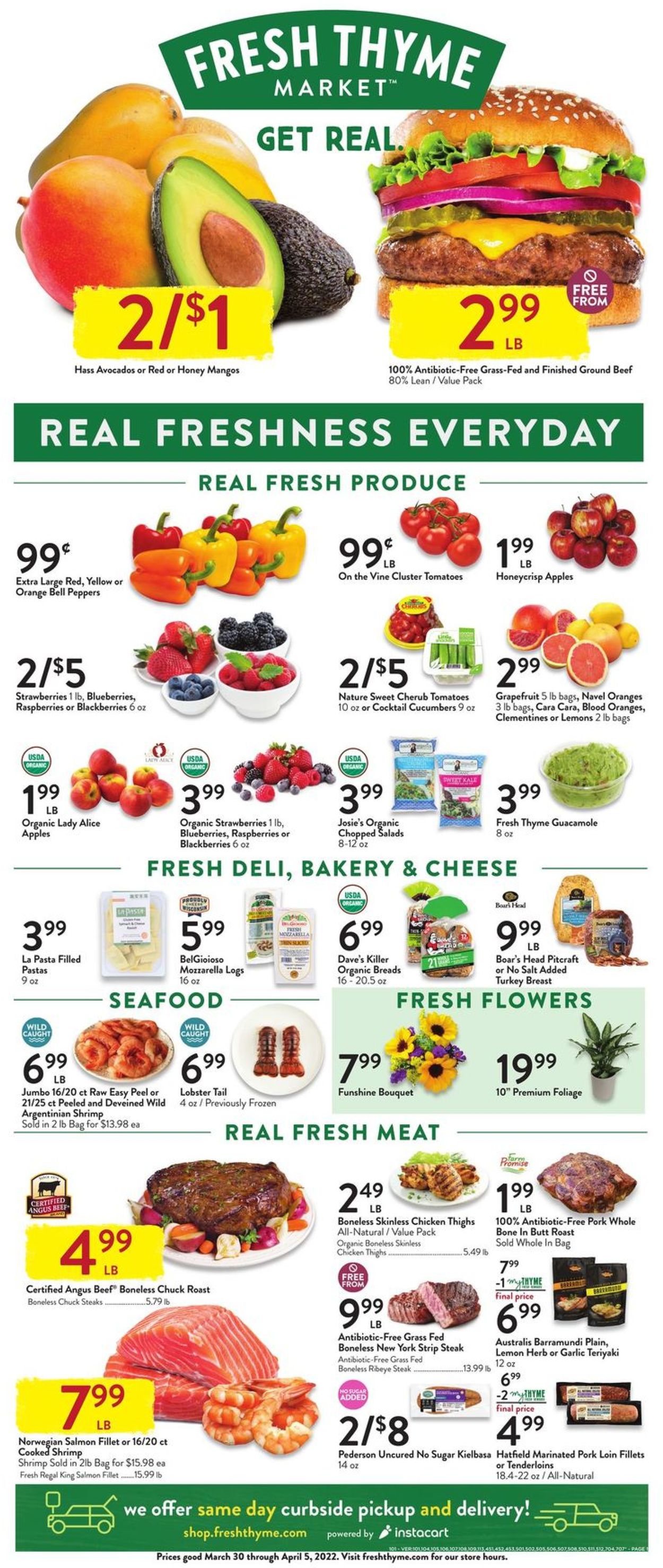 Fresh Thyme Ad from 03/30/2022