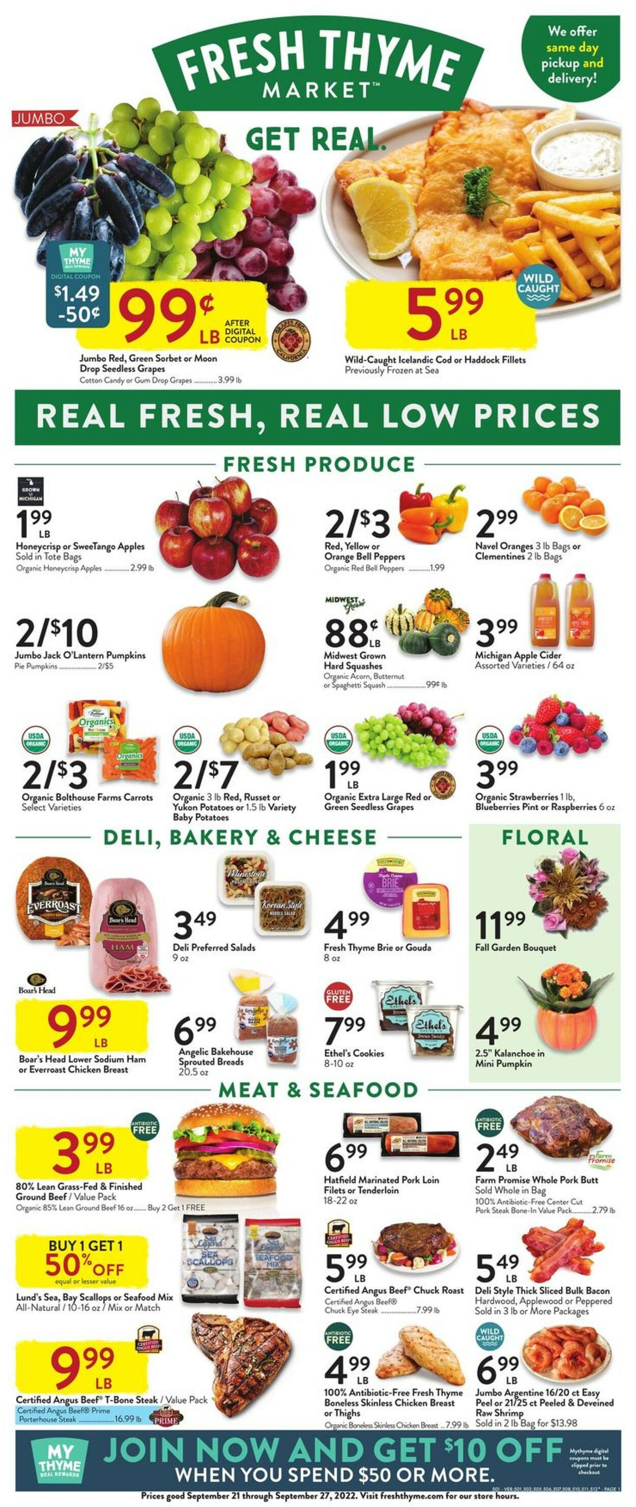 Fresh Thyme Ad from 09/21/2022