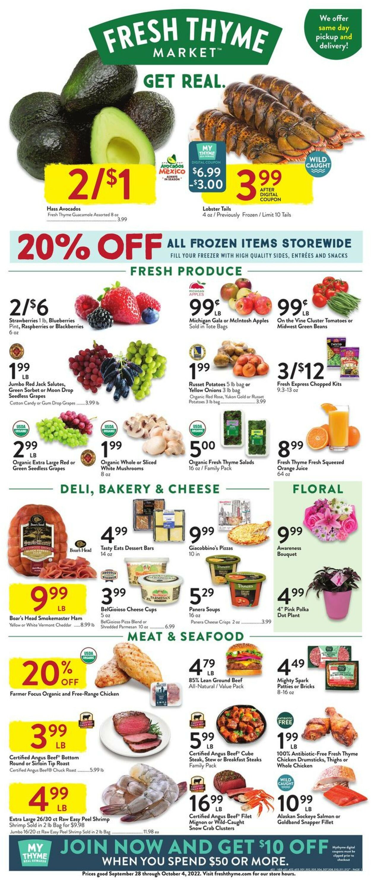 Fresh Thyme Ad from 09/28/2022