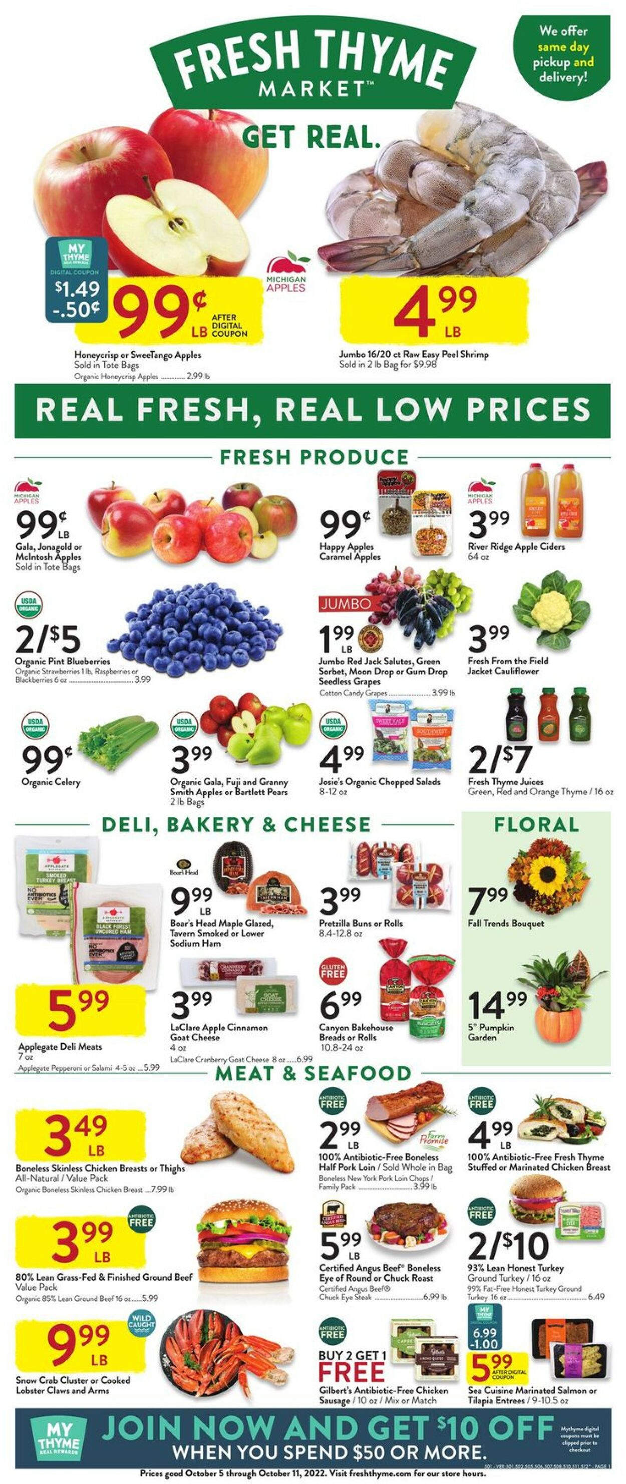 Fresh Thyme Ad from 10/05/2022