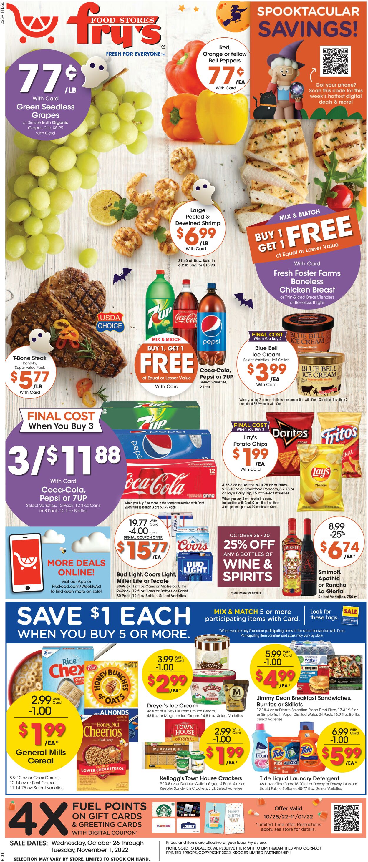 Fry’s Ad from 10/26/2022