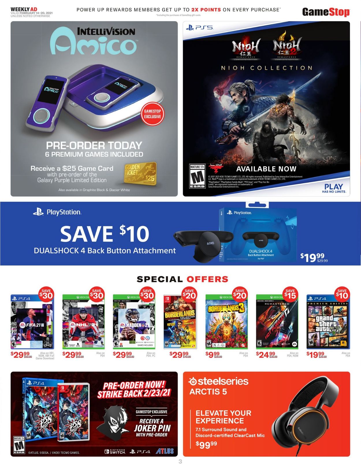 Game Stop Ad from 02/14/2021