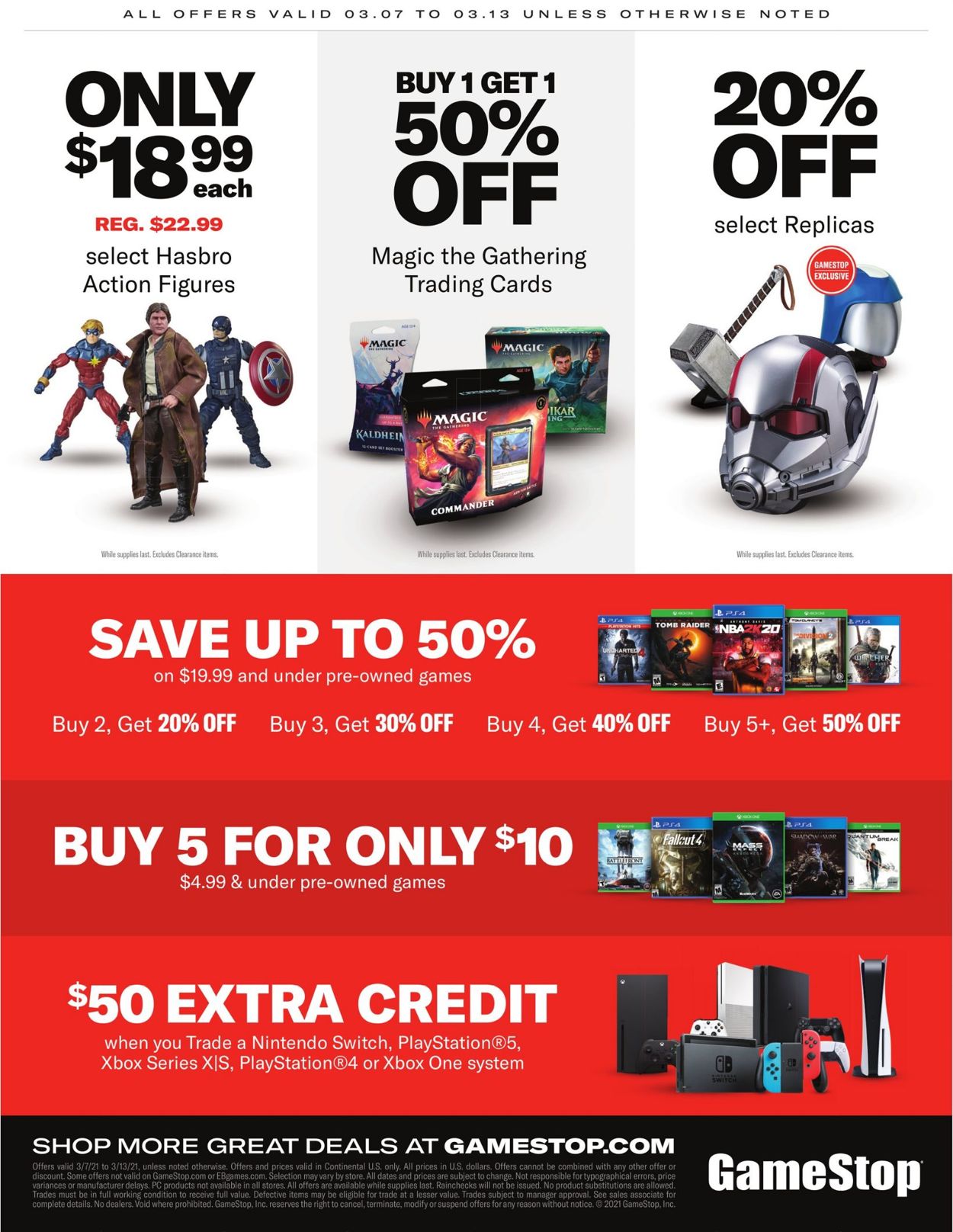 Game Stop Ad from 03/07/2021