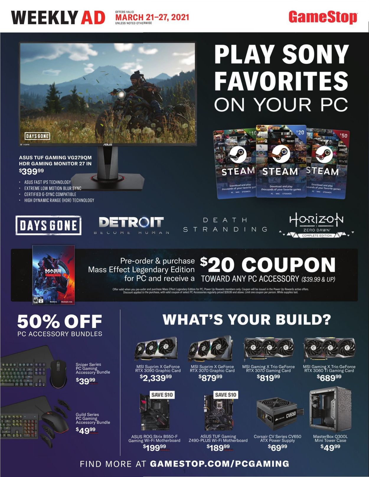 Game Stop Ad from 03/21/2021