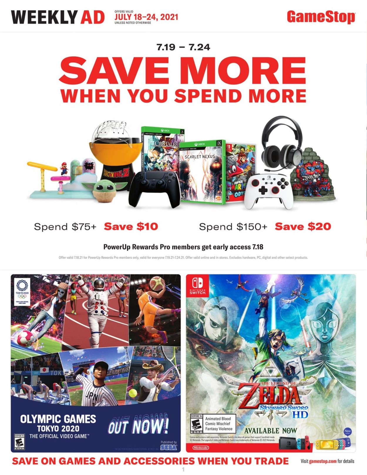 Game Stop Ad from 07/18/2021