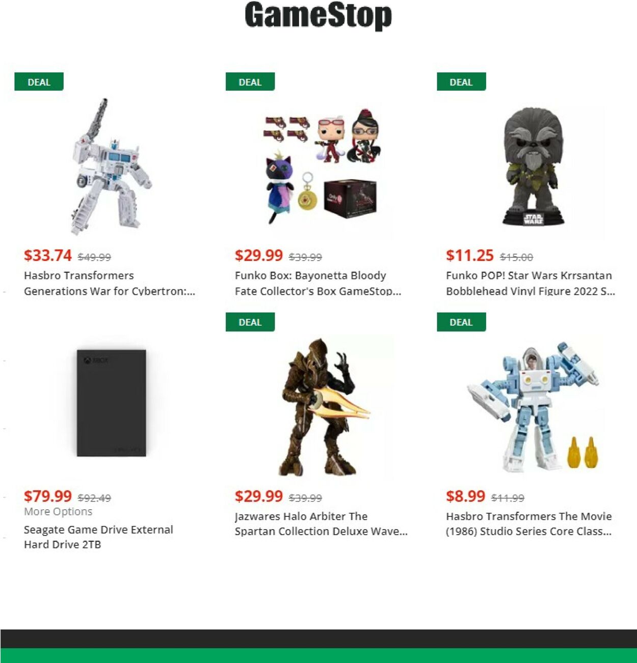 Game Stop Ad from 09/14/2022