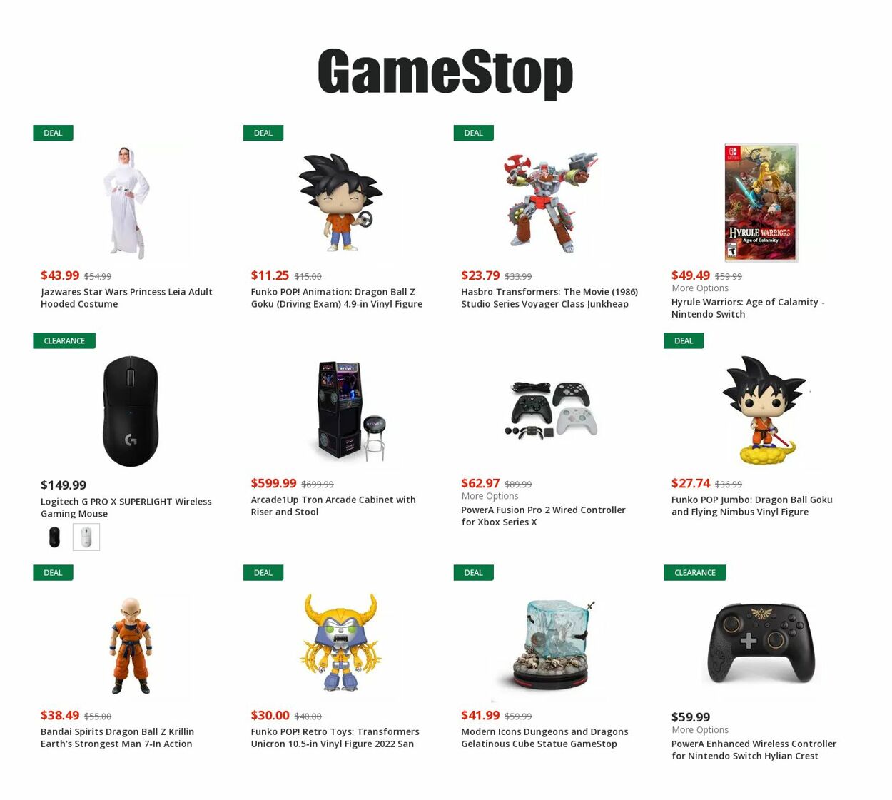 Game Stop Ad from 10/05/2022