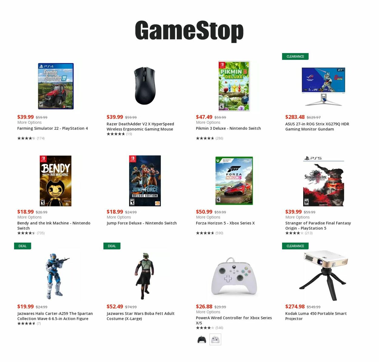 Game Stop Ad from 10/19/2022