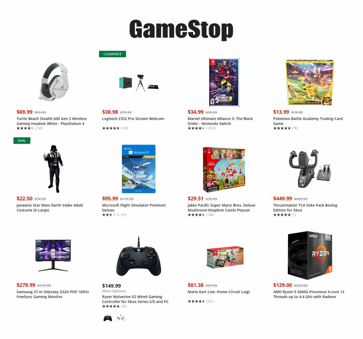 Game Stop Ad from 11/02/2022