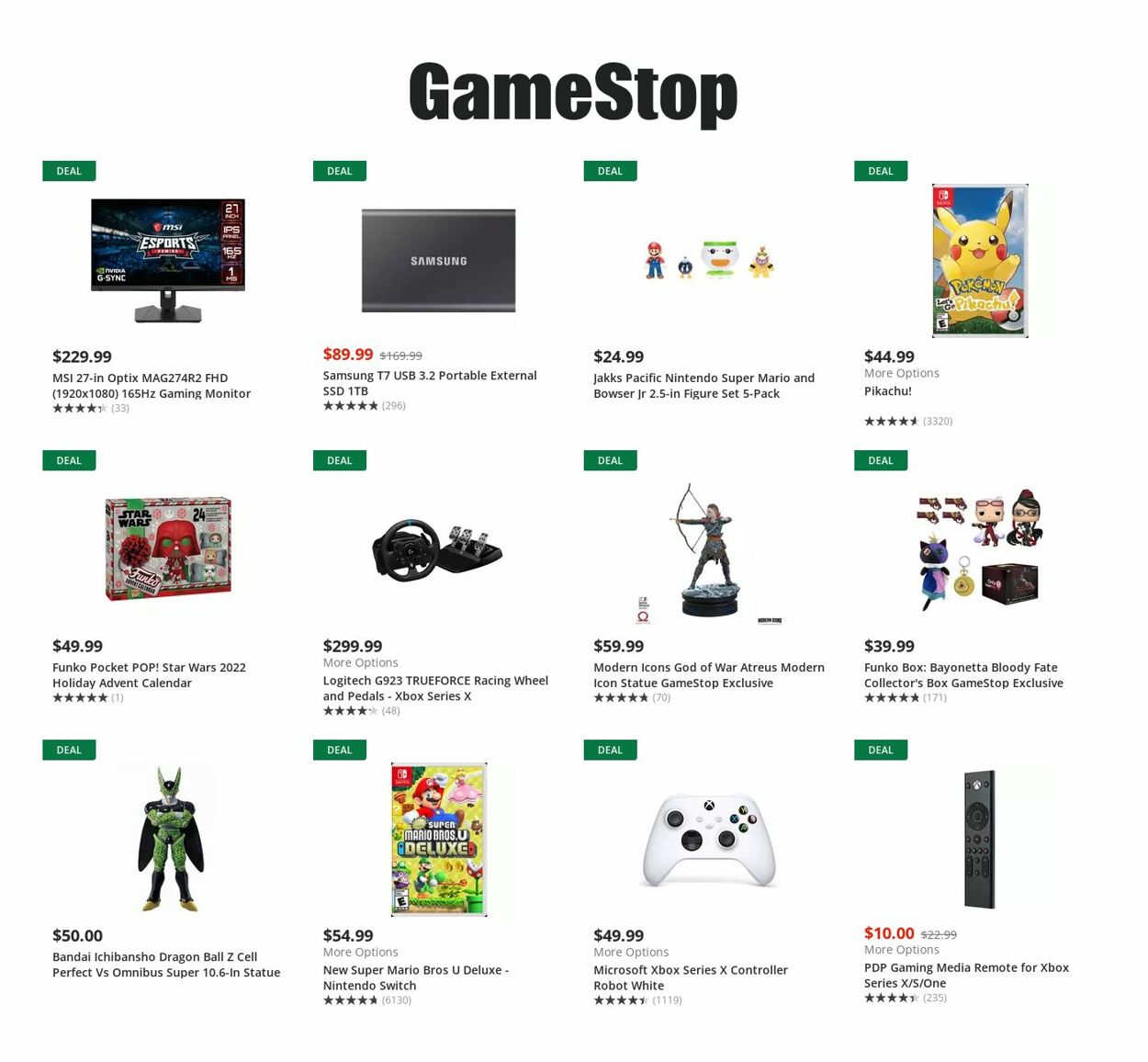 Game Stop Ad from 11/16/2022