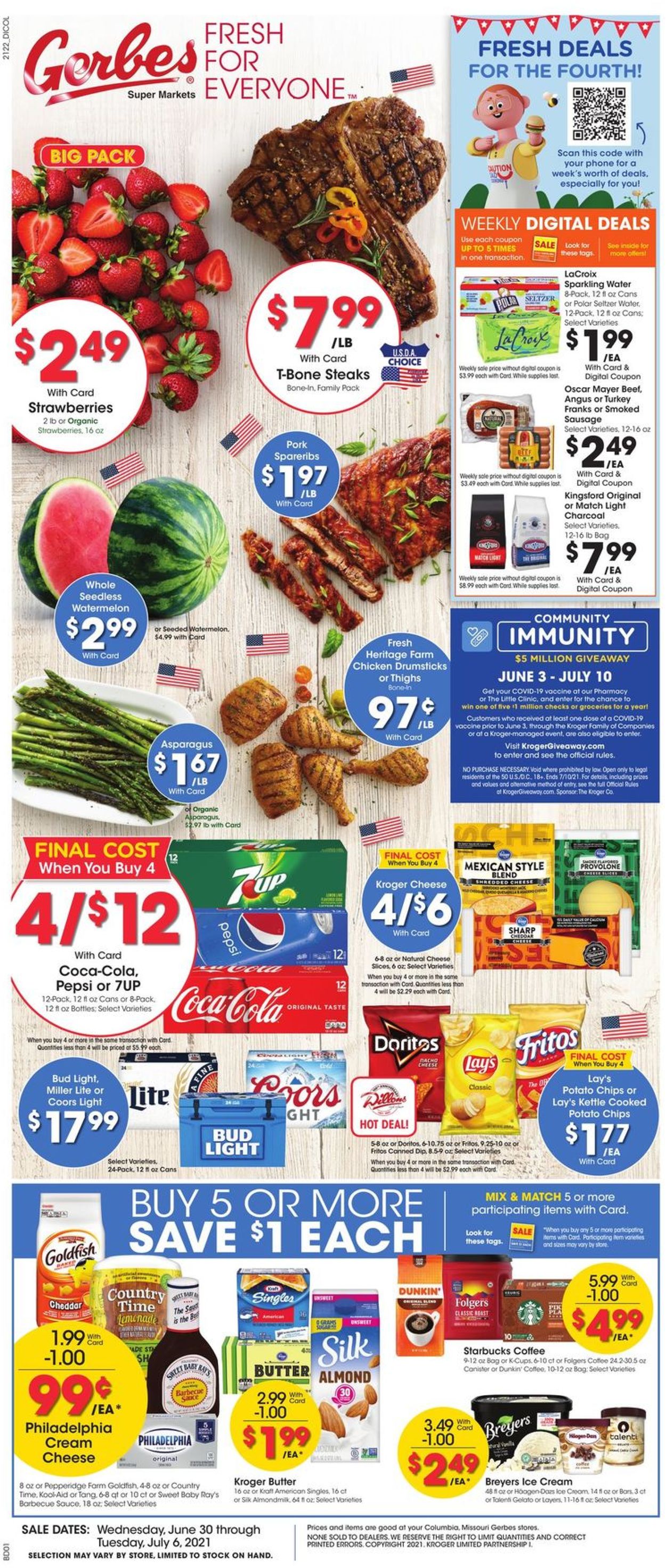 Gerbes Super Markets Ad from 06/30/2021
