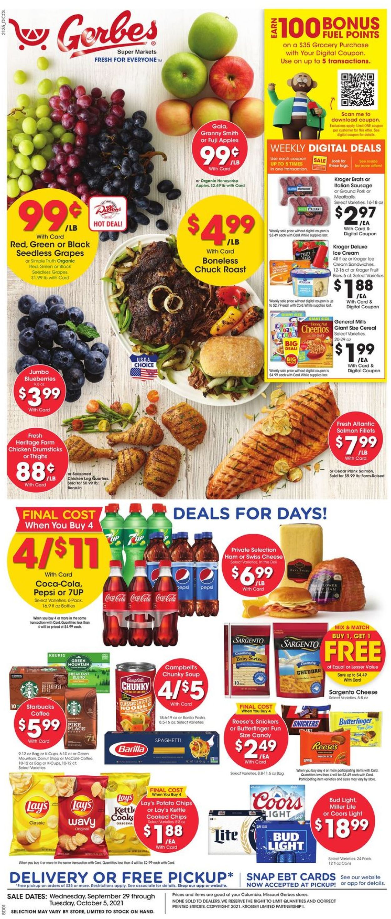 Gerbes Super Markets Ad from 09/29/2021