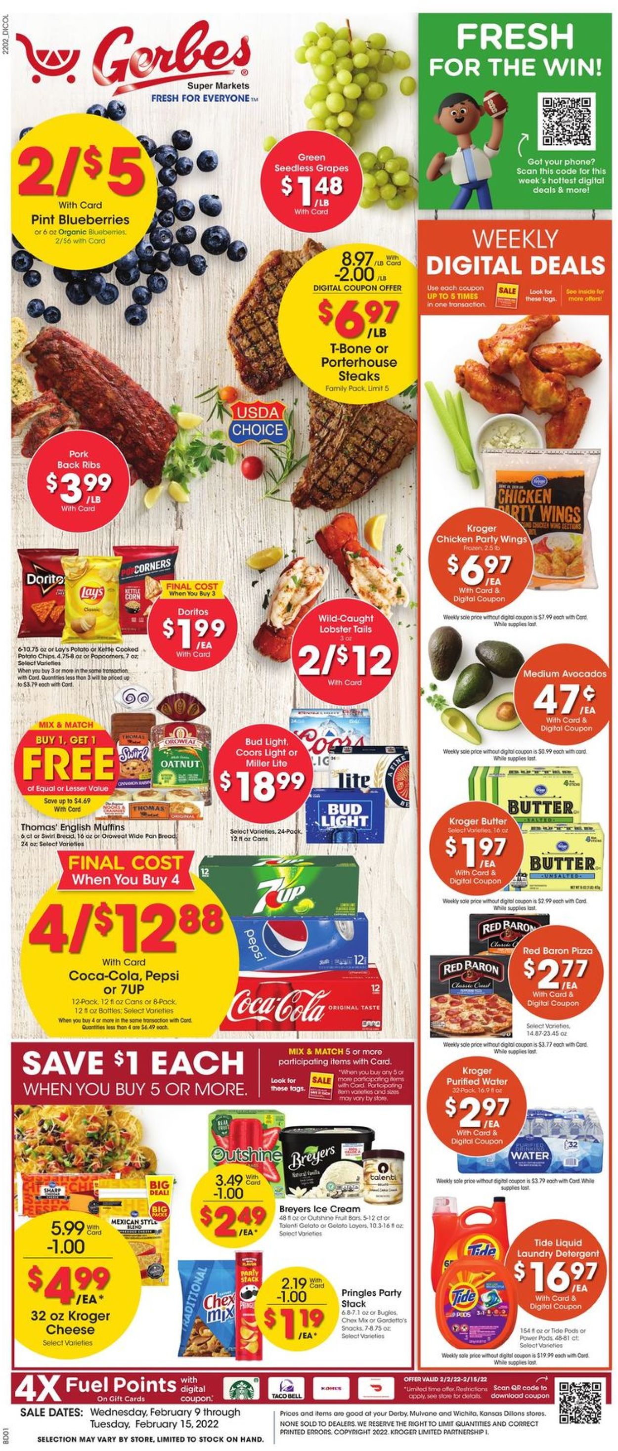 Gerbes Super Markets Ad from 02/09/2022