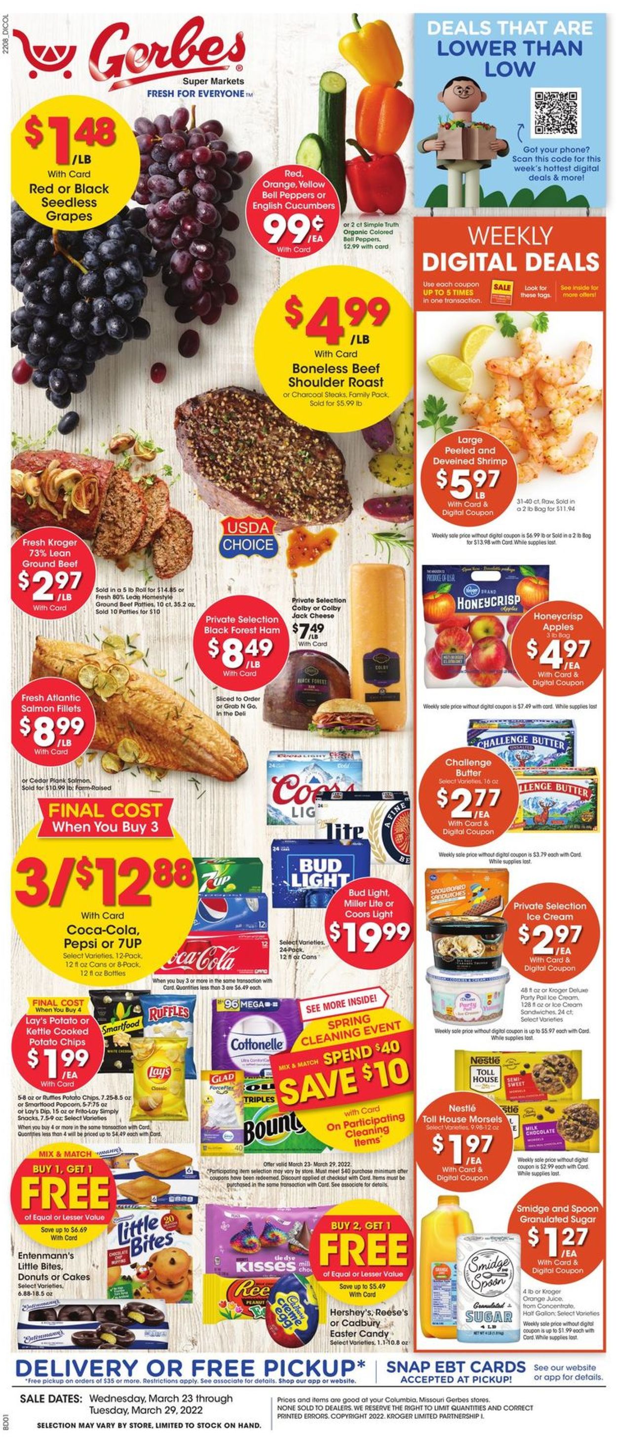 Gerbes Super Markets Ad from 03/23/2022