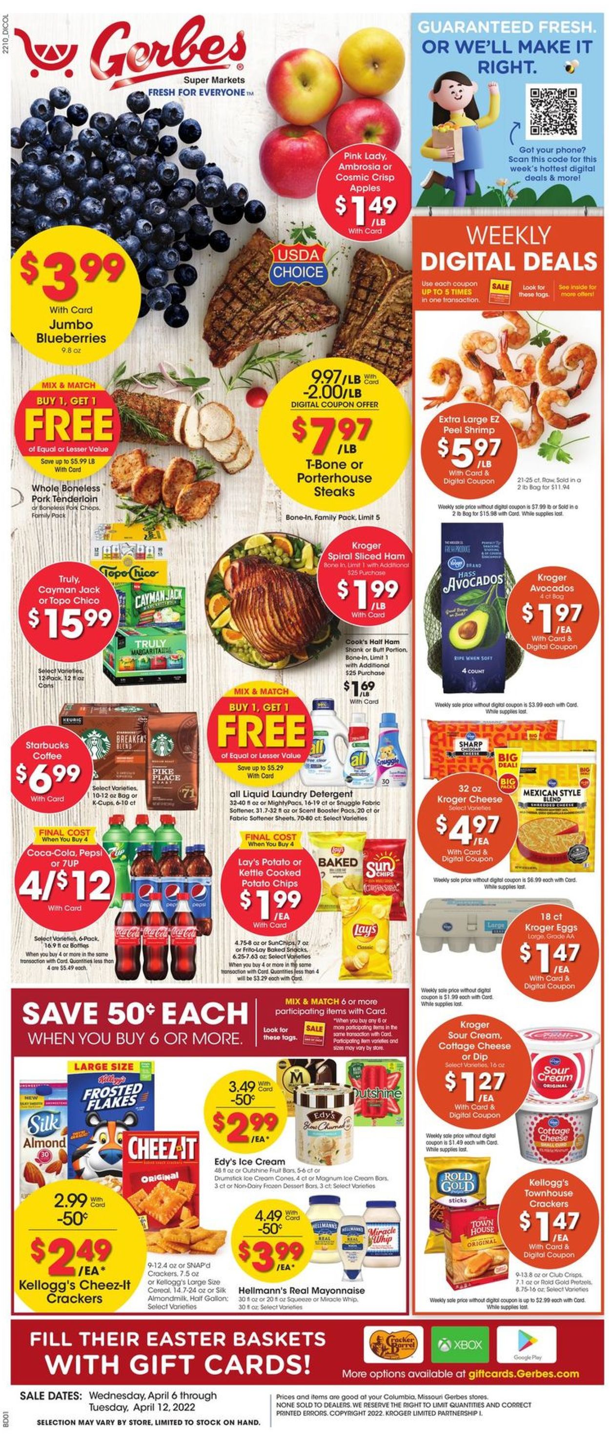 Gerbes Super Markets EASTER 2022 Current weekly ad 04/06 - 04/12/2022