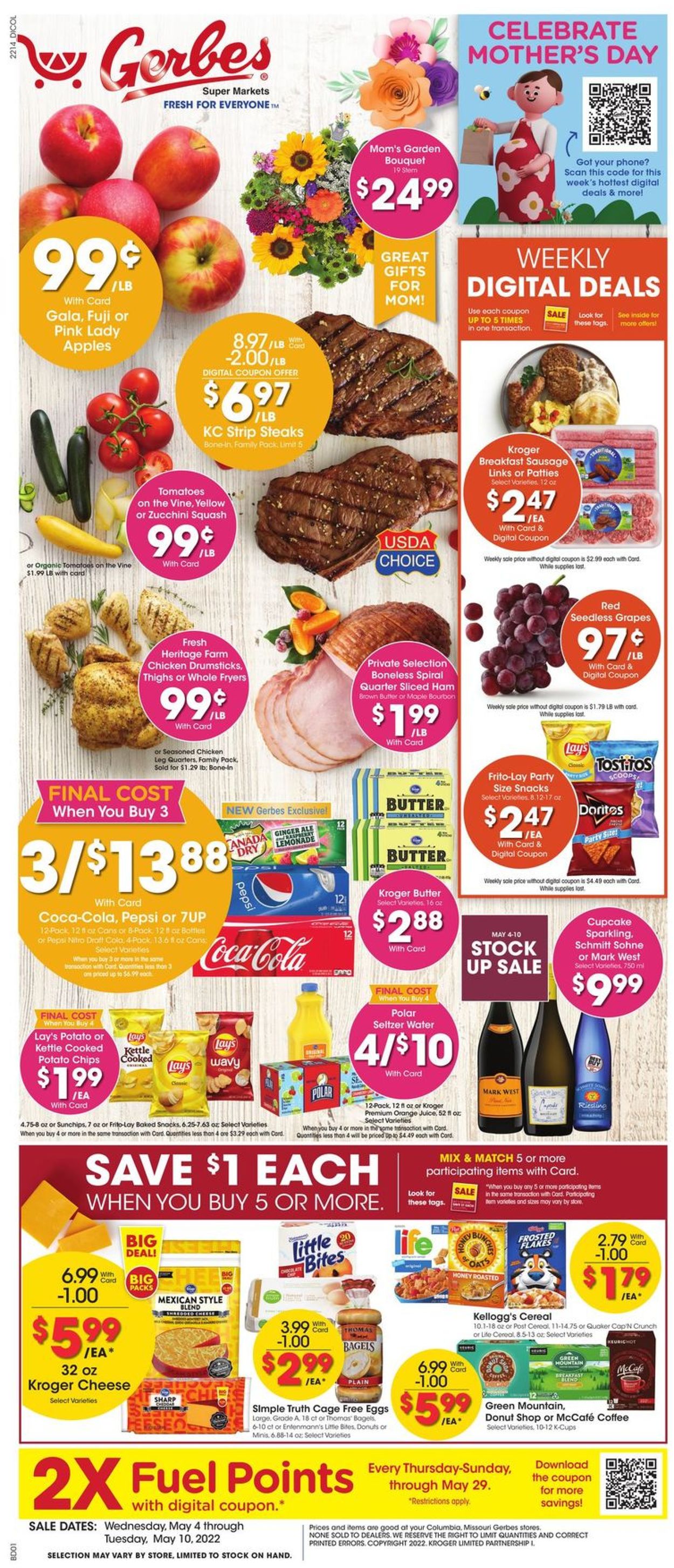 Gerbes Super Markets Ad from 05/04/2022