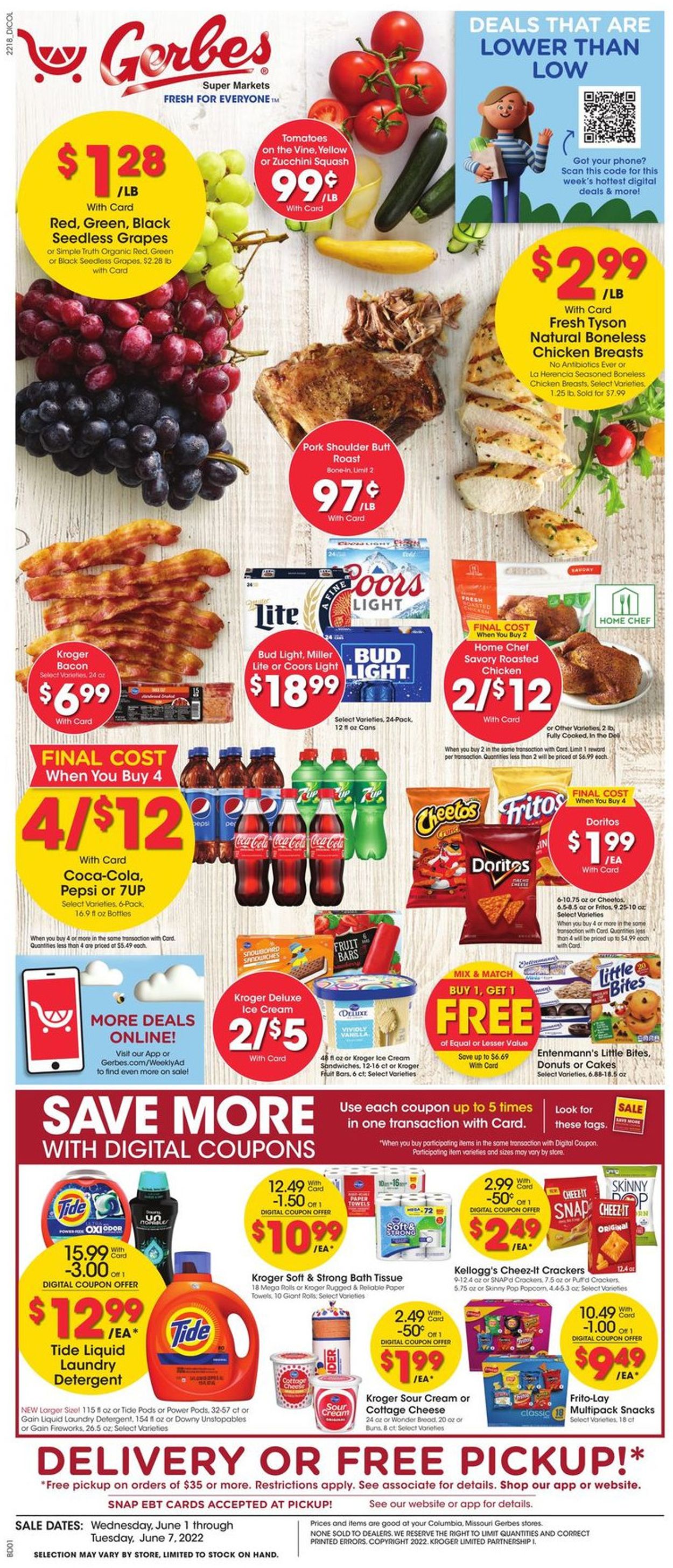 Gerbes Super Markets Ad from 06/01/2022