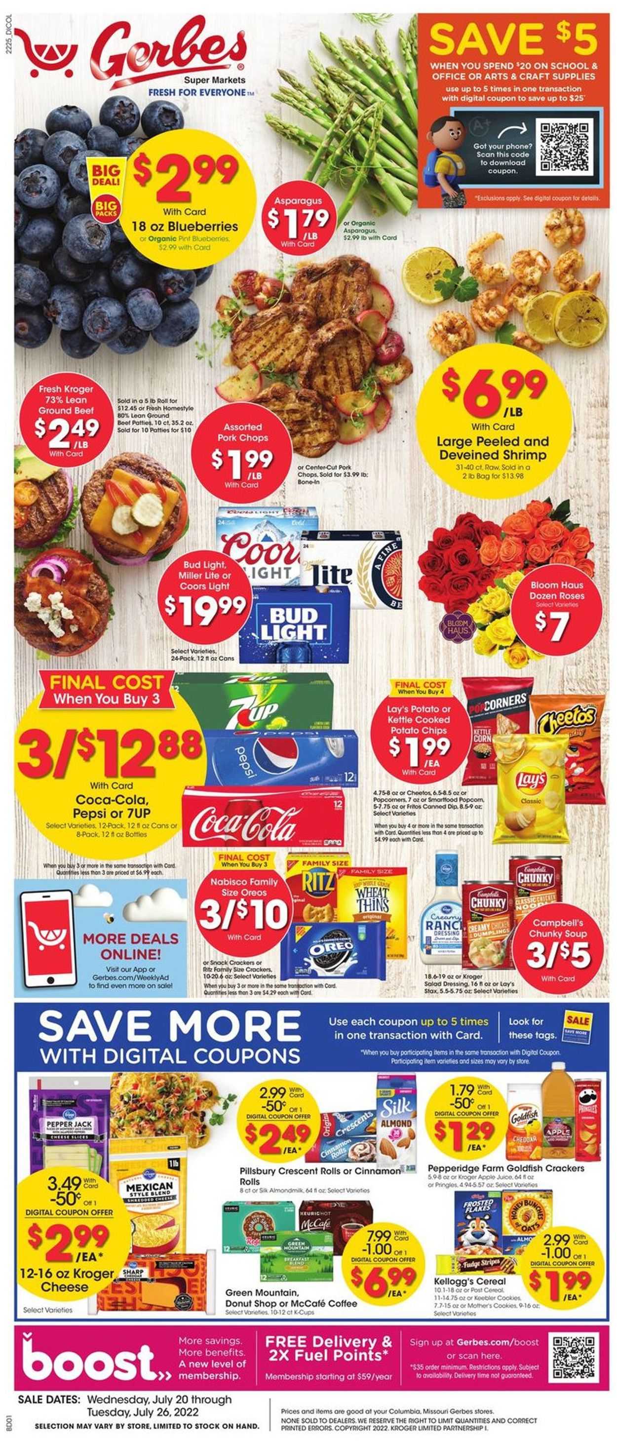 Gerbes Super Markets Ad from 07/20/2022