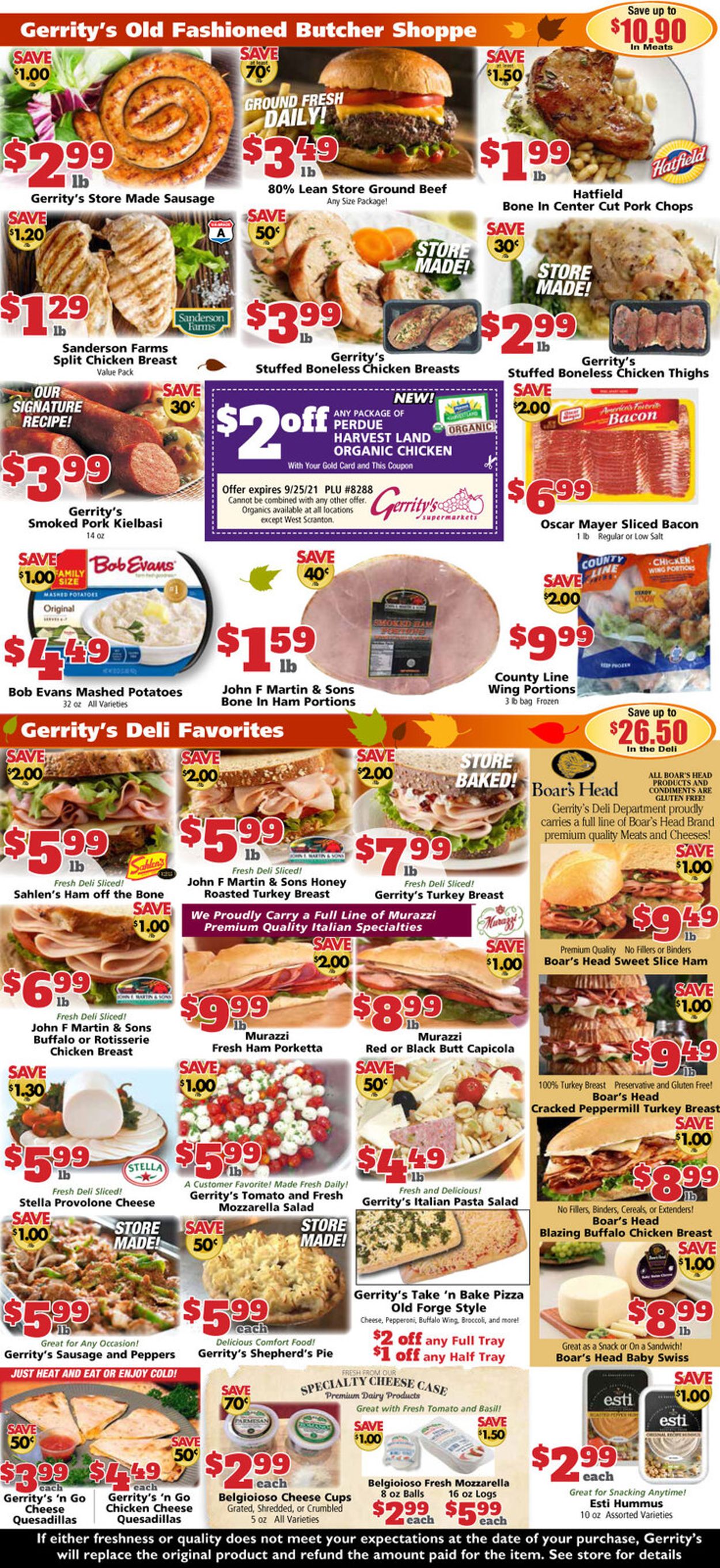 Gerrity's Supermarkets Ad from 09/19/2021