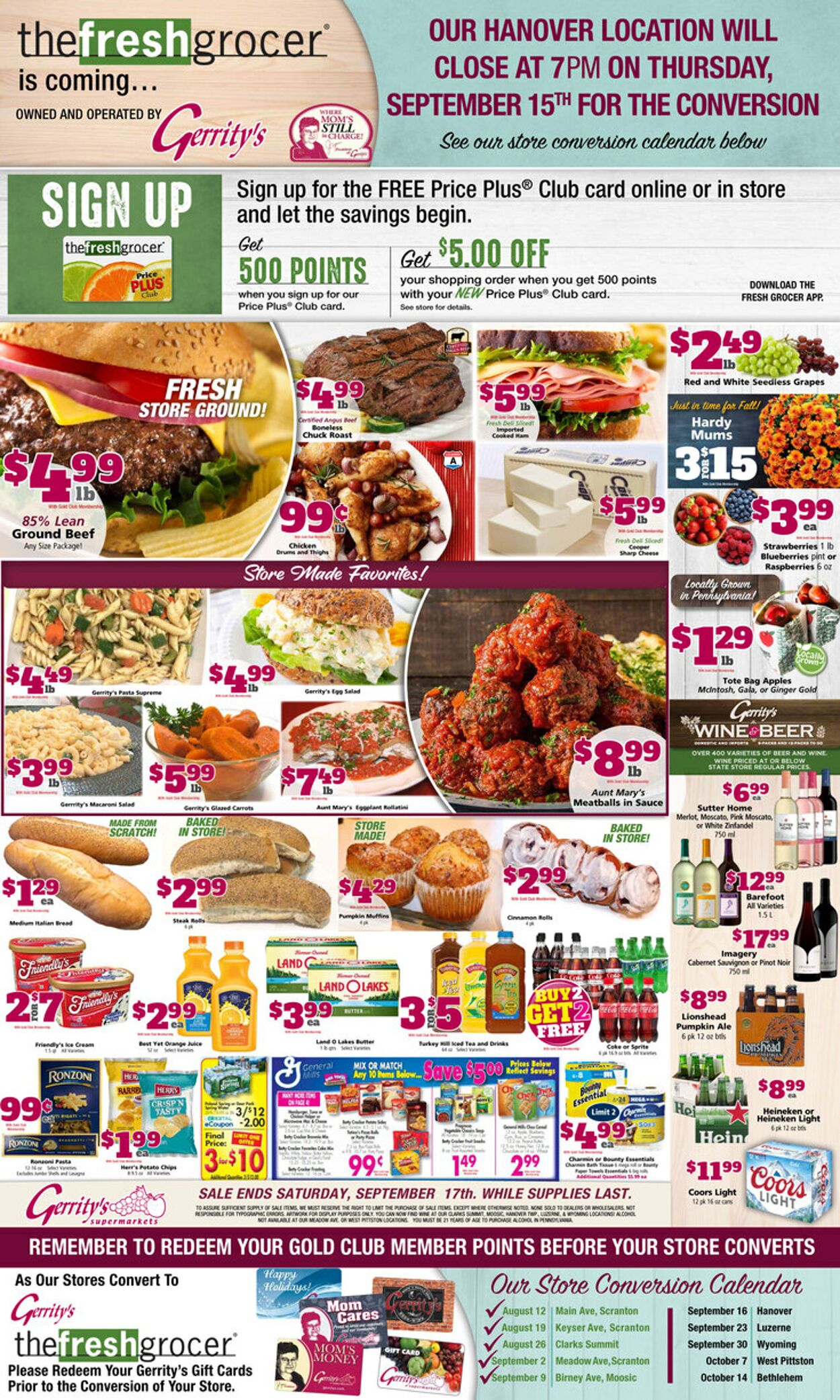 Gerrity's Supermarkets Ad from 09/11/2022