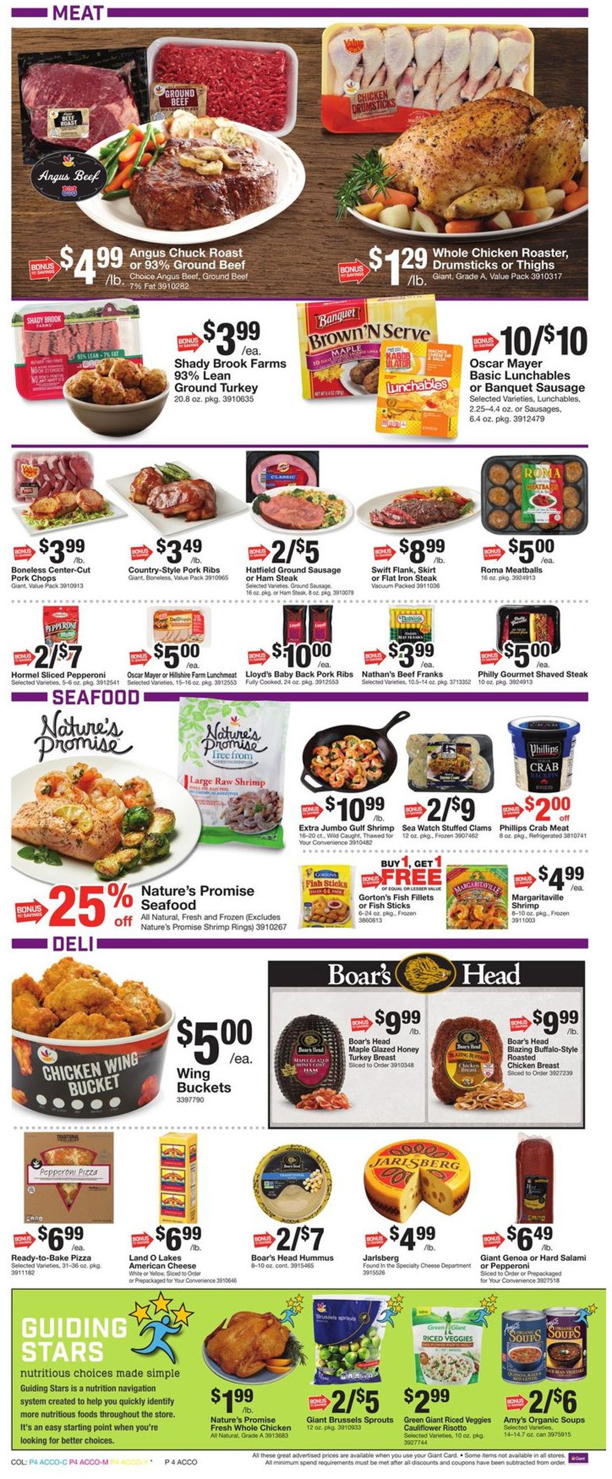 Giant Food Ad from 11/01/2019